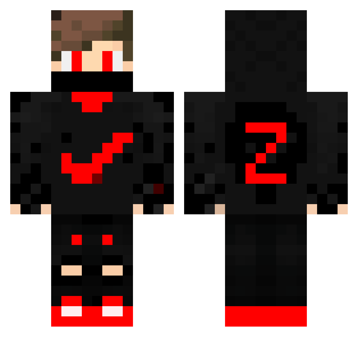 Zomman_VN Minecraft skin, front and back view