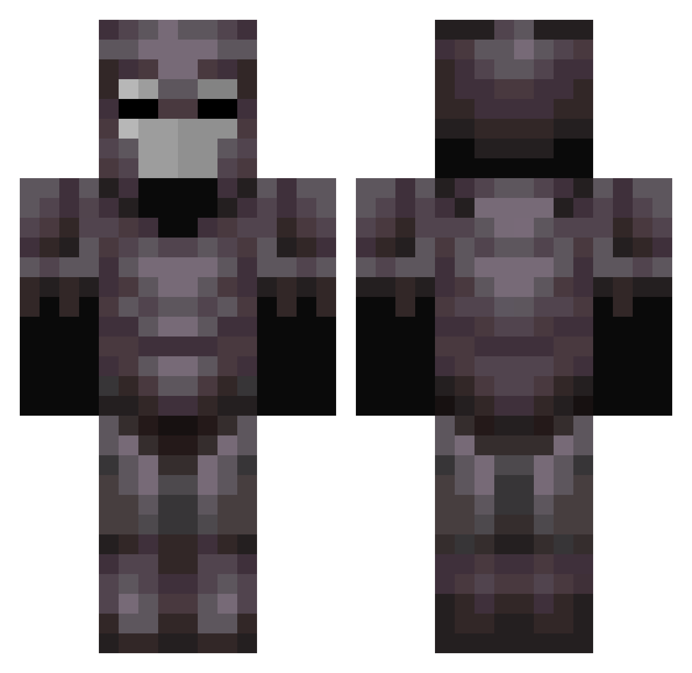 JJ23456 Minecraft skin, front and back view