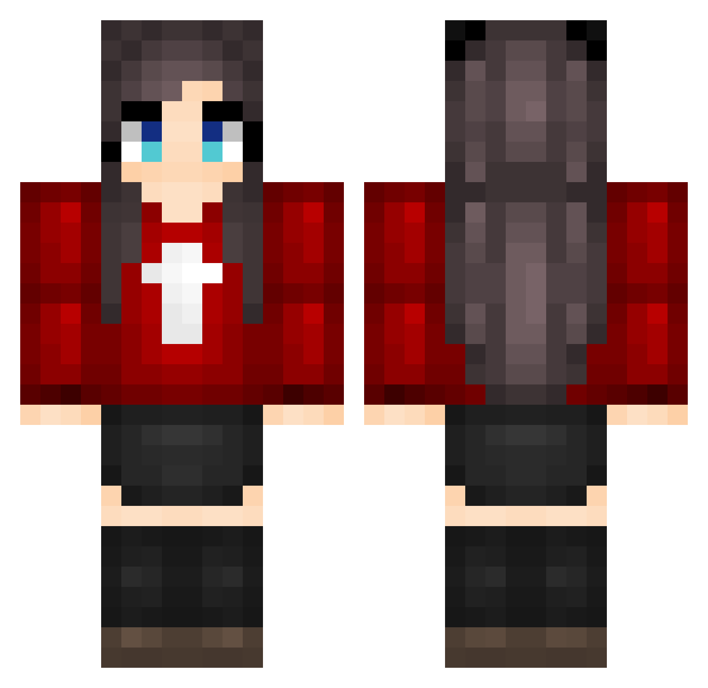 KYmax3000 Minecraft skin, front and back view