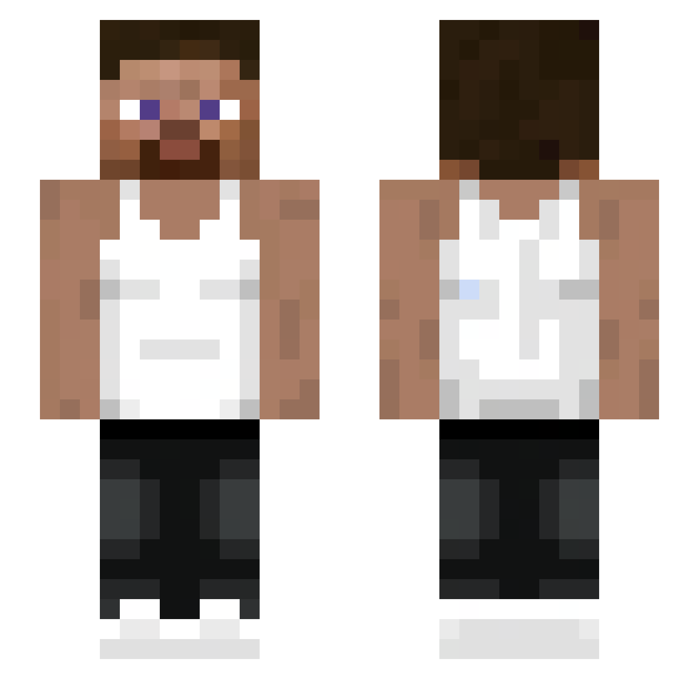 RN_mINpE Minecraft skin, front and back view