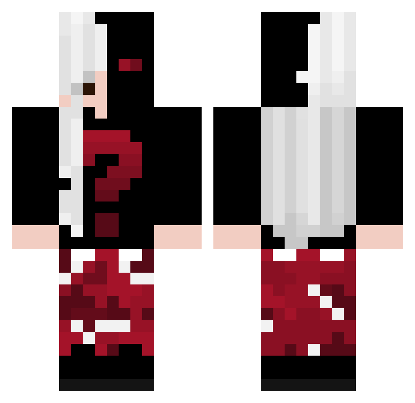 Leak_z Minecraft skin, front and back view