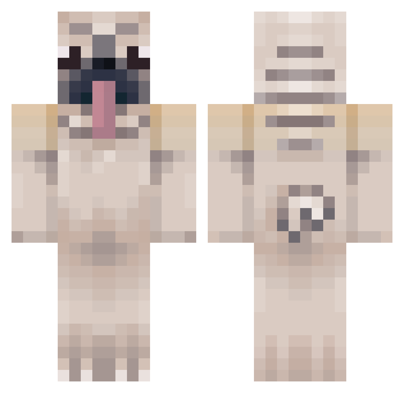 tobebobbert Minecraft skin, front and back view