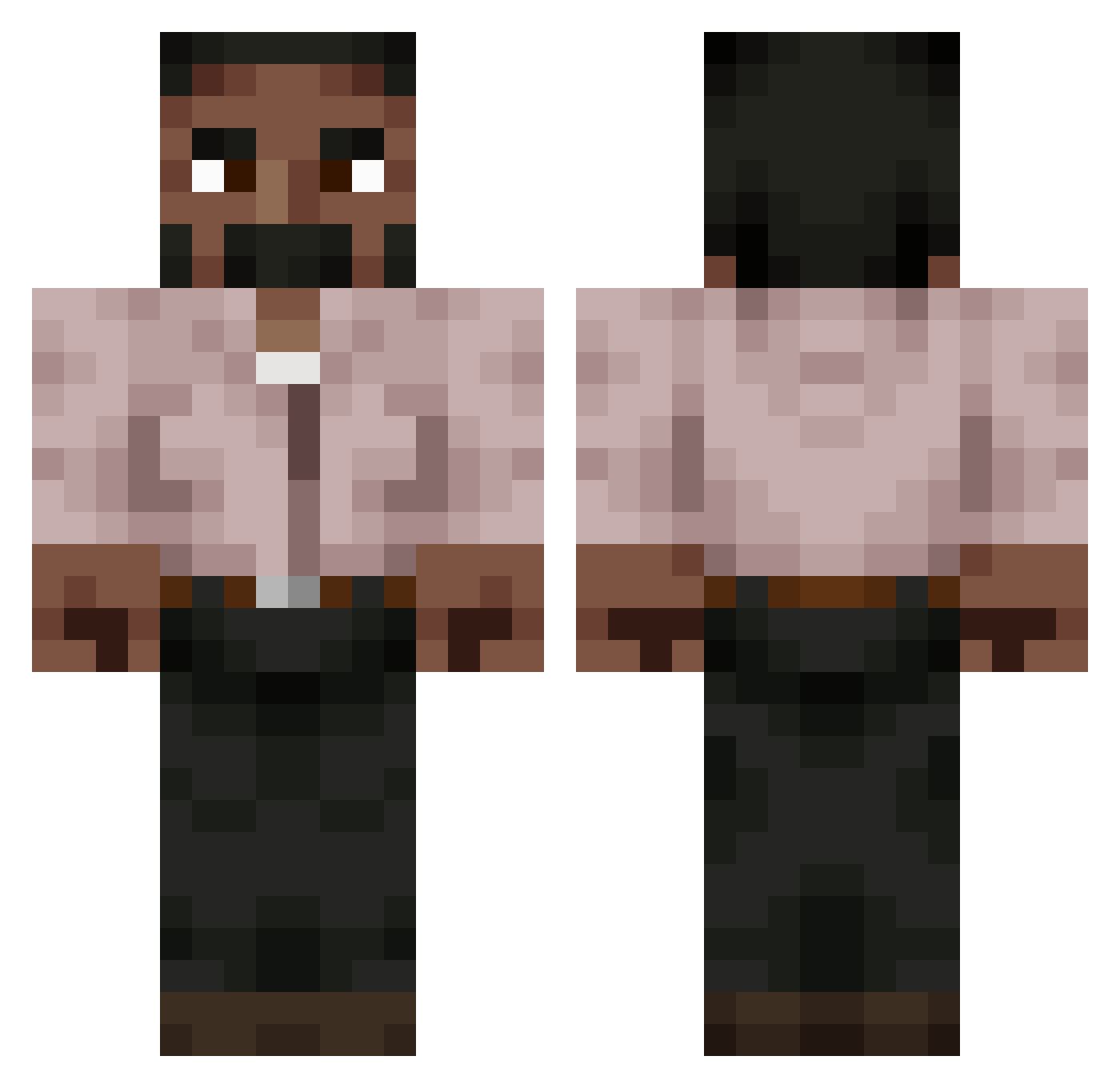 Westtttt11 Minecraft skin, front and back view
