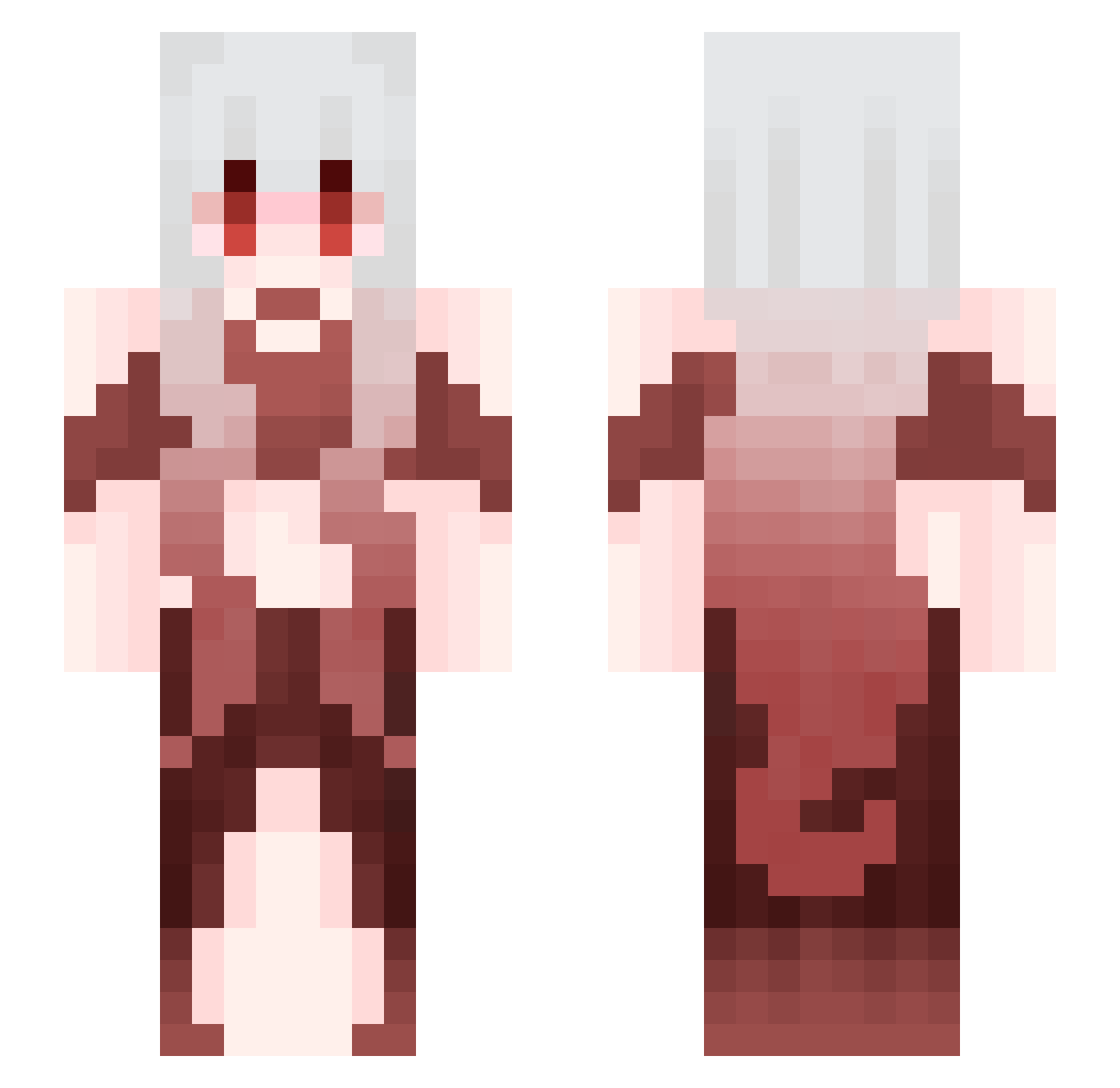 vauthie Minecraft skin, front and back view