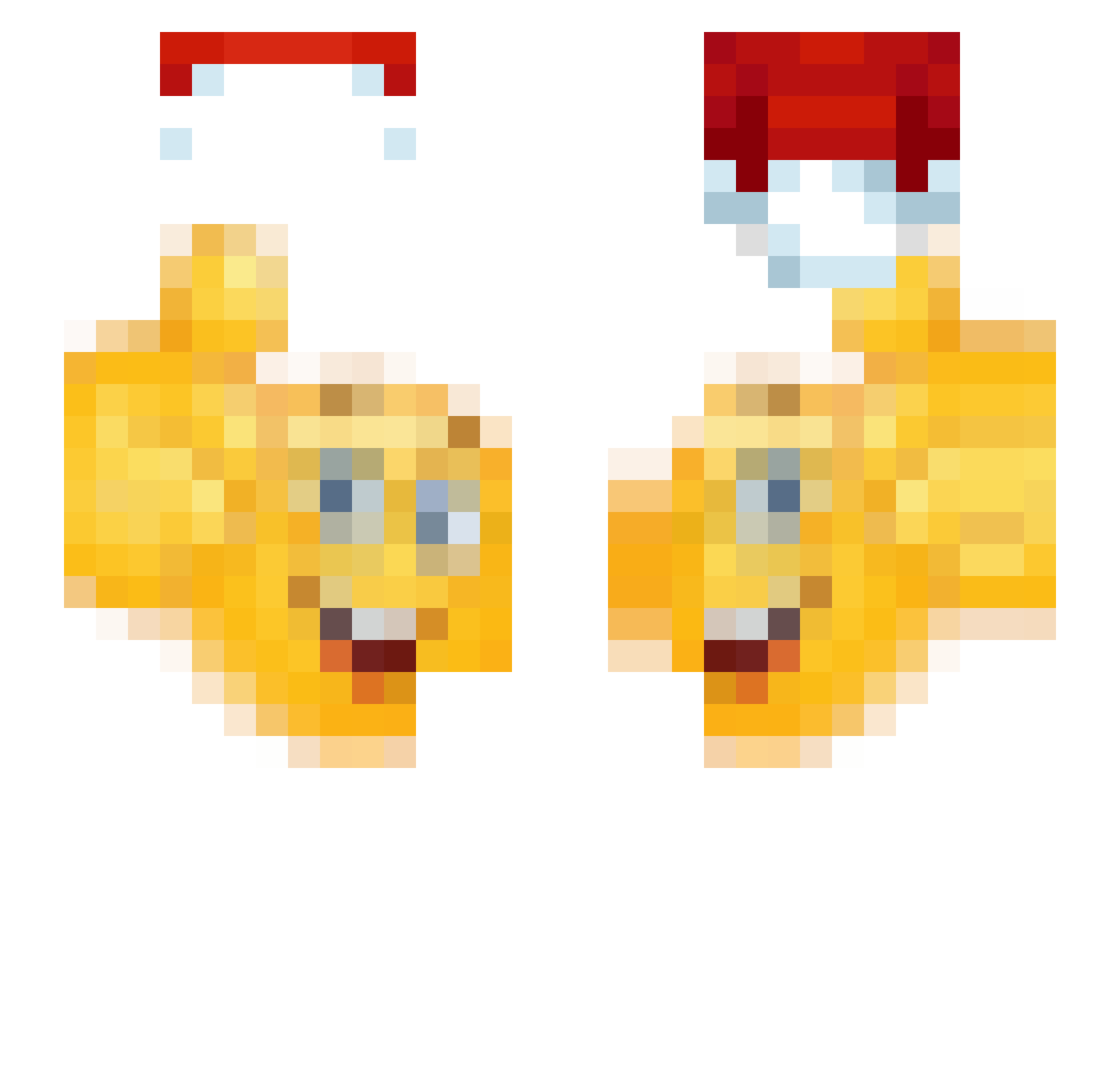 Refashion Minecraft skin, front and back view