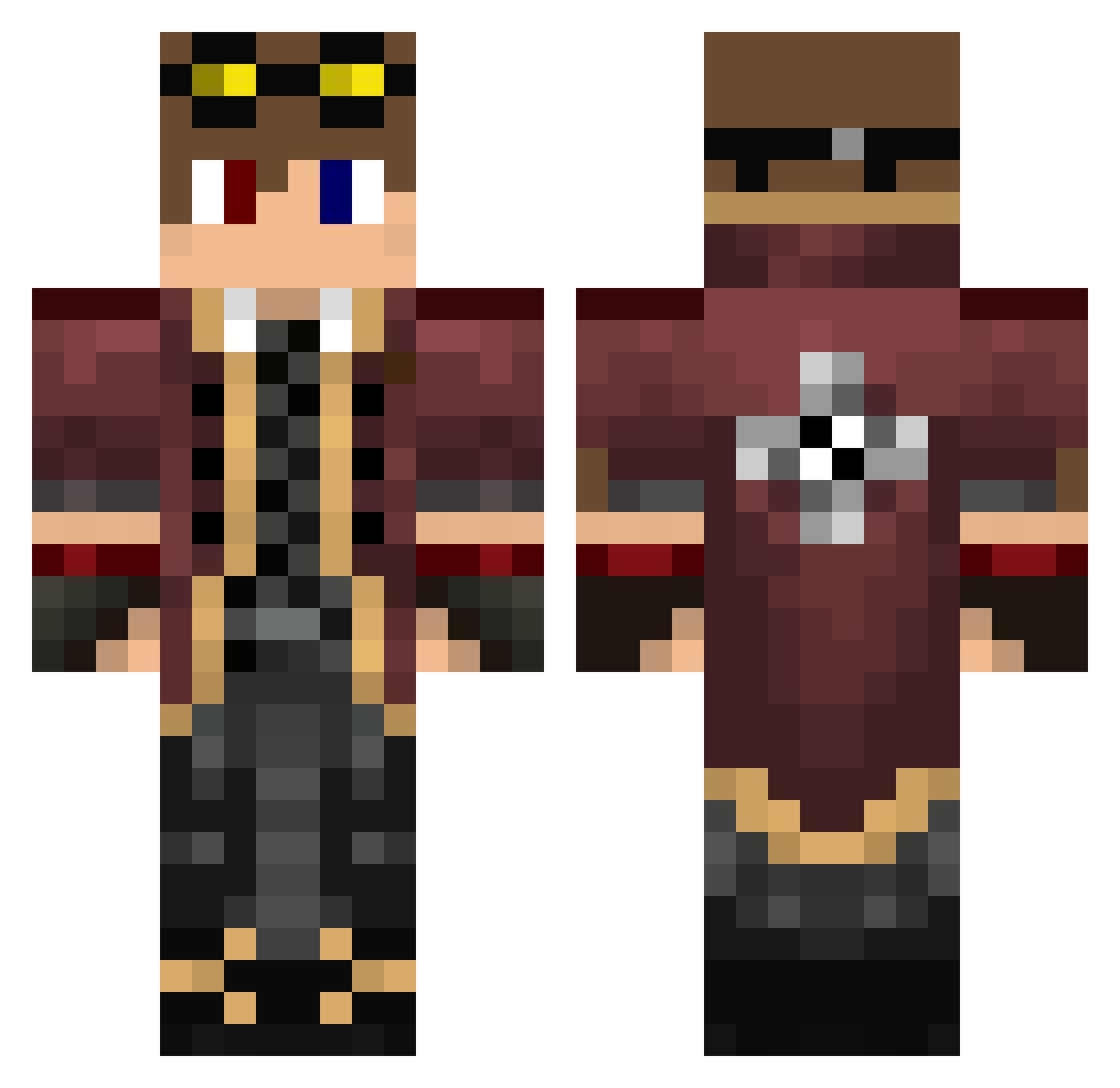 Ather88 Minecraft skin, front and back view