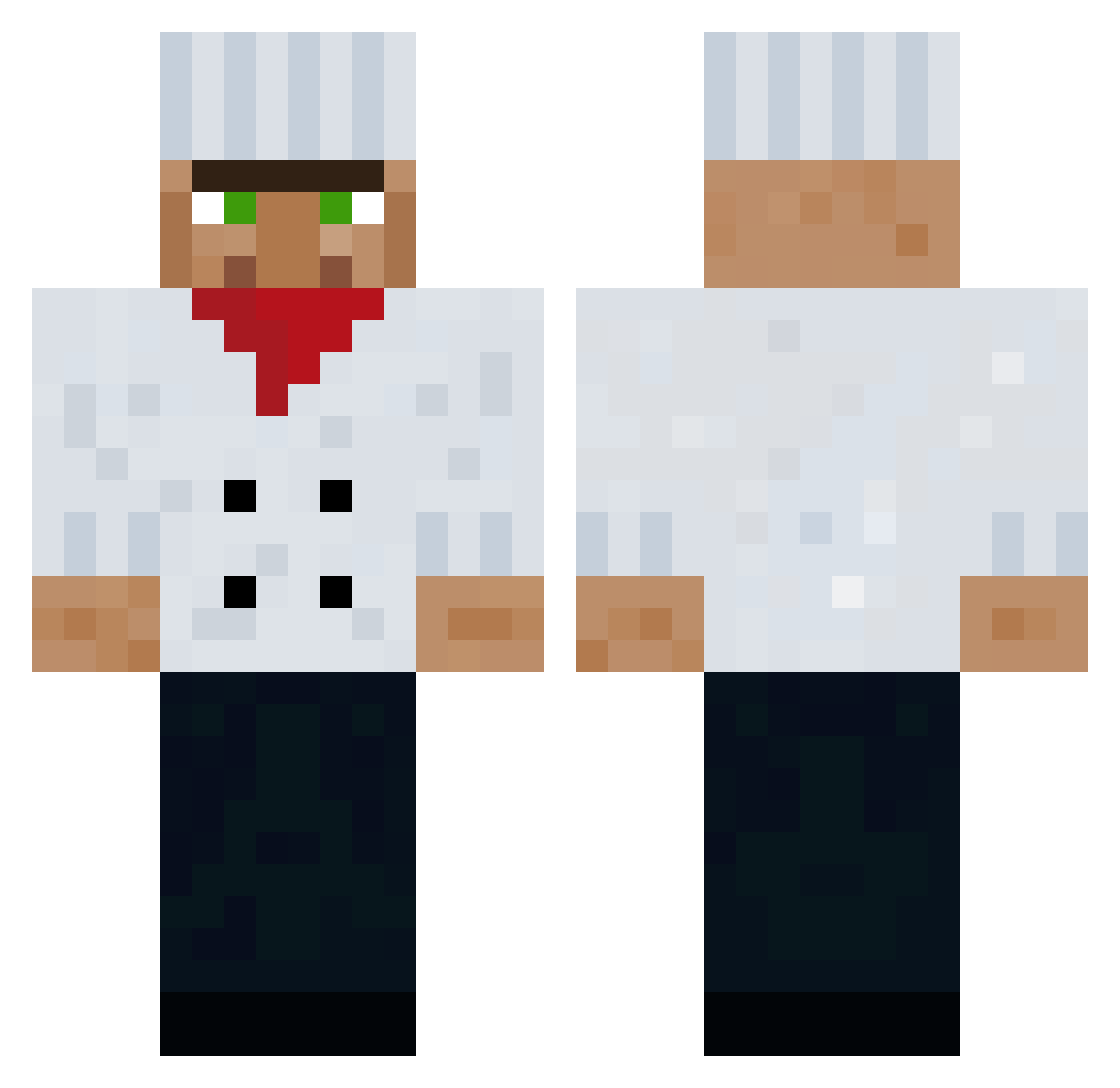 Fidgi99 Minecraft skin, front and back view