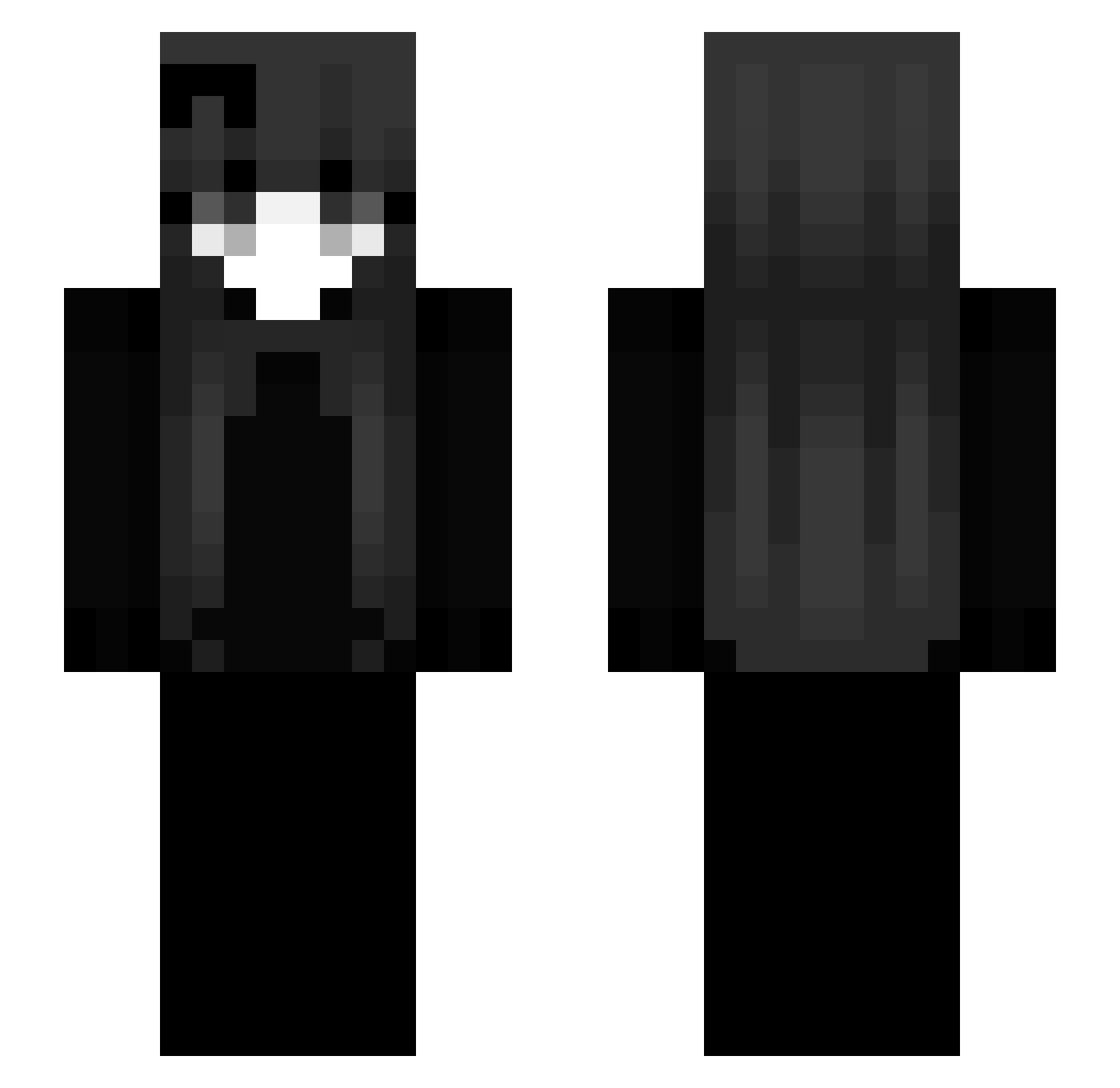 WoonuS1S Minecraft skin, front and back view