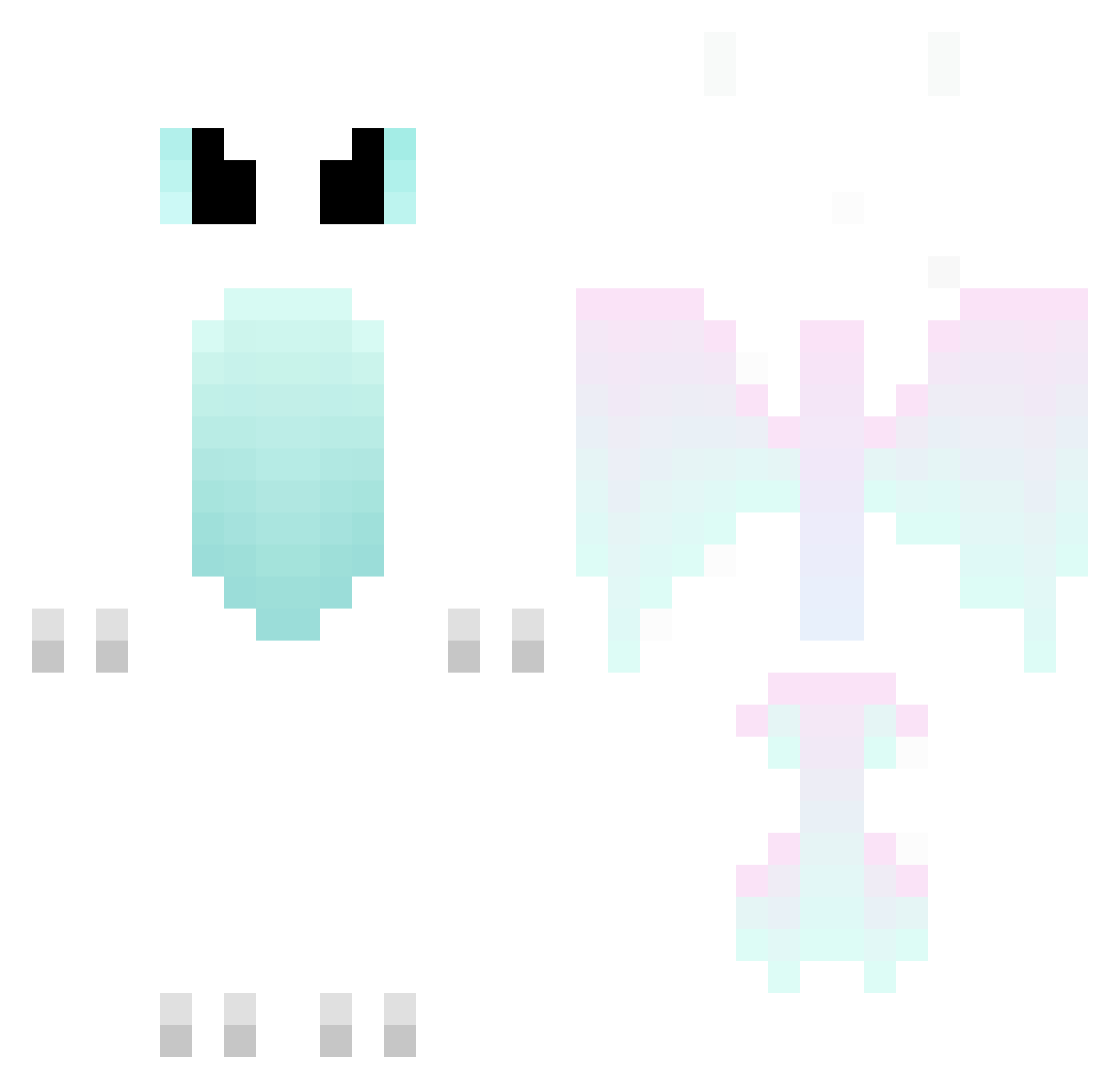angesst Minecraft skin, front and back view