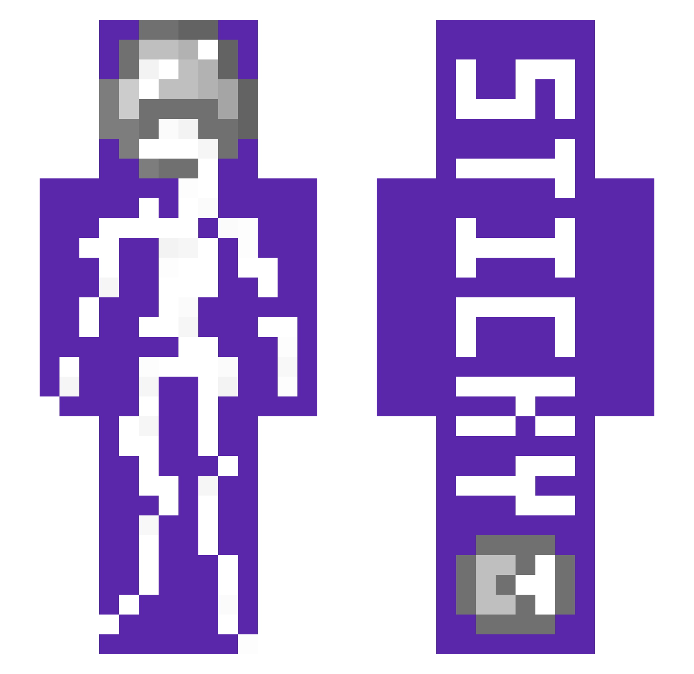 StickyM1lk Minecraft skin, front and back view