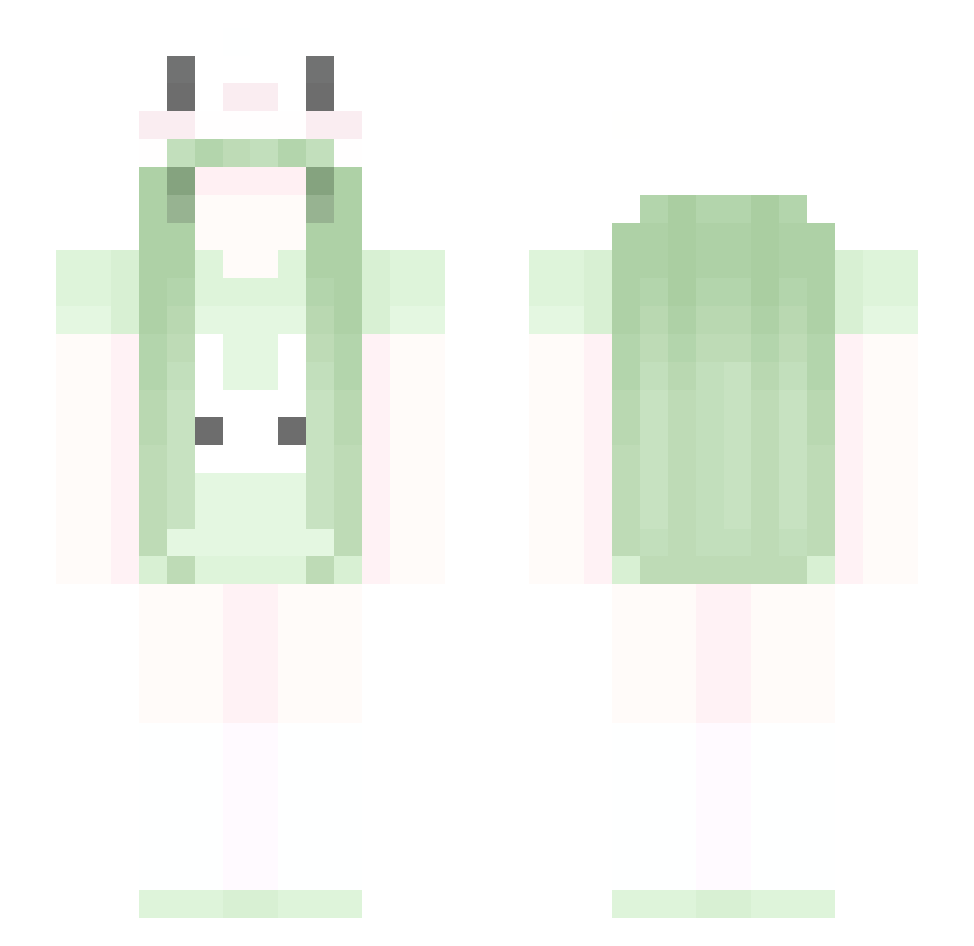 dwyan Minecraft skin, front and back view