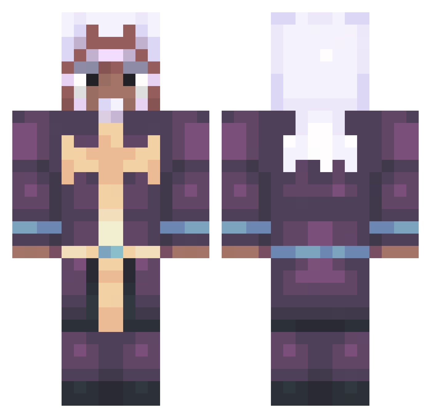 ThePoundCaptain Minecraft skin, front and back view