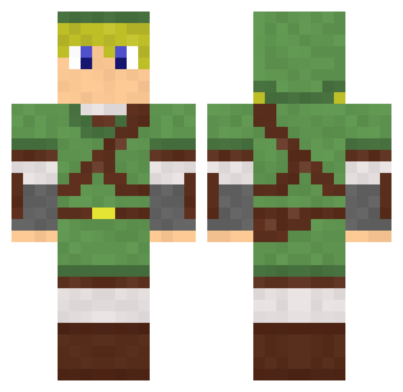 Dehlia Minecraft skin, front and back view