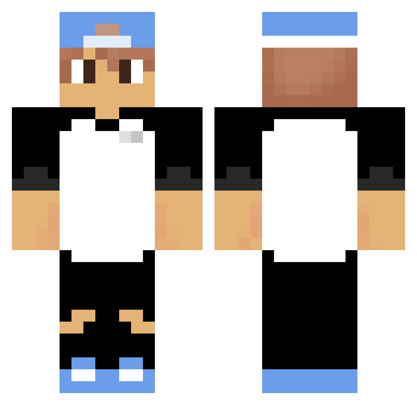 Deniousmm Minecraft skin, front and back view