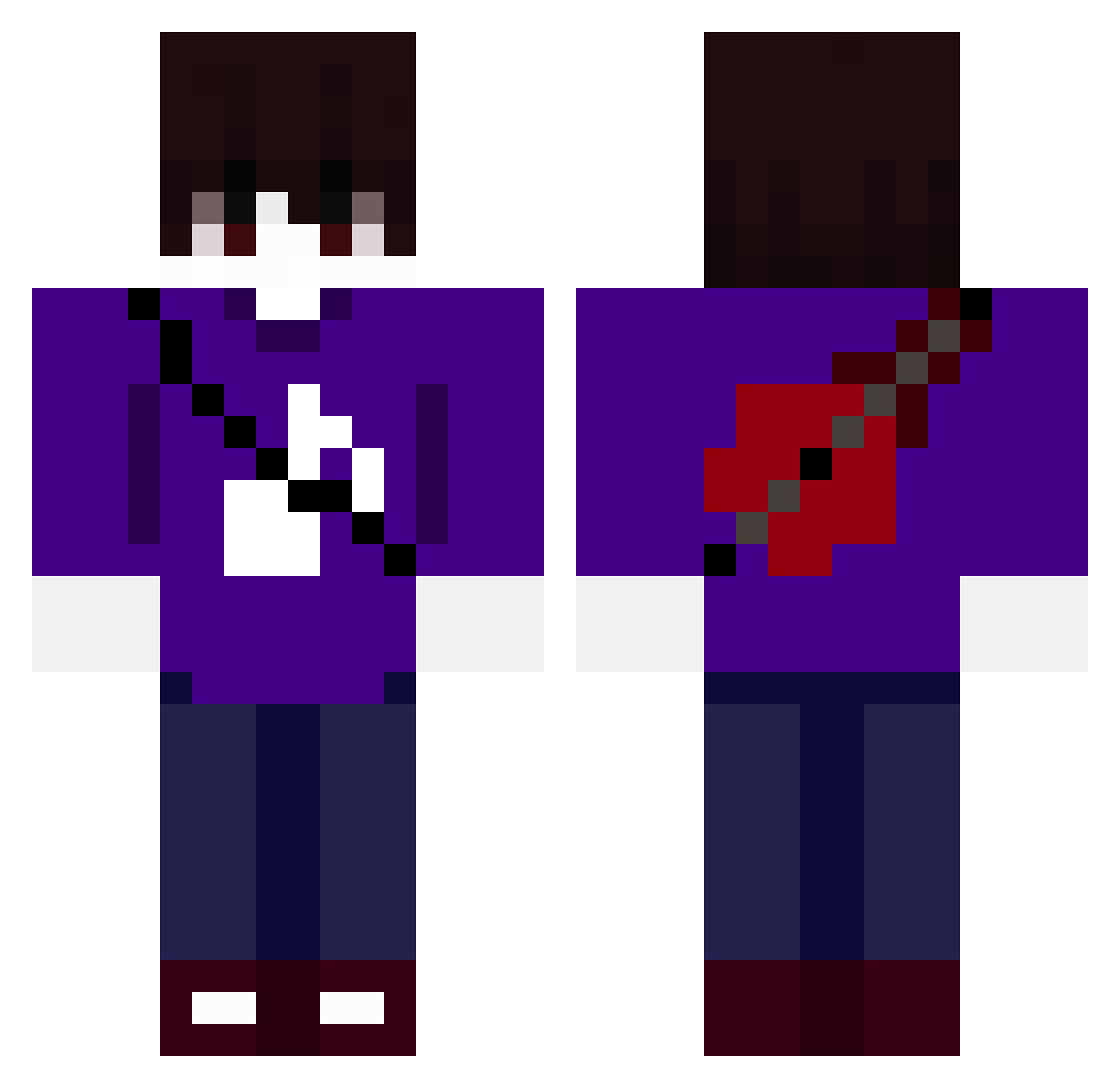 KaytoLindo Minecraft skin, front and back view