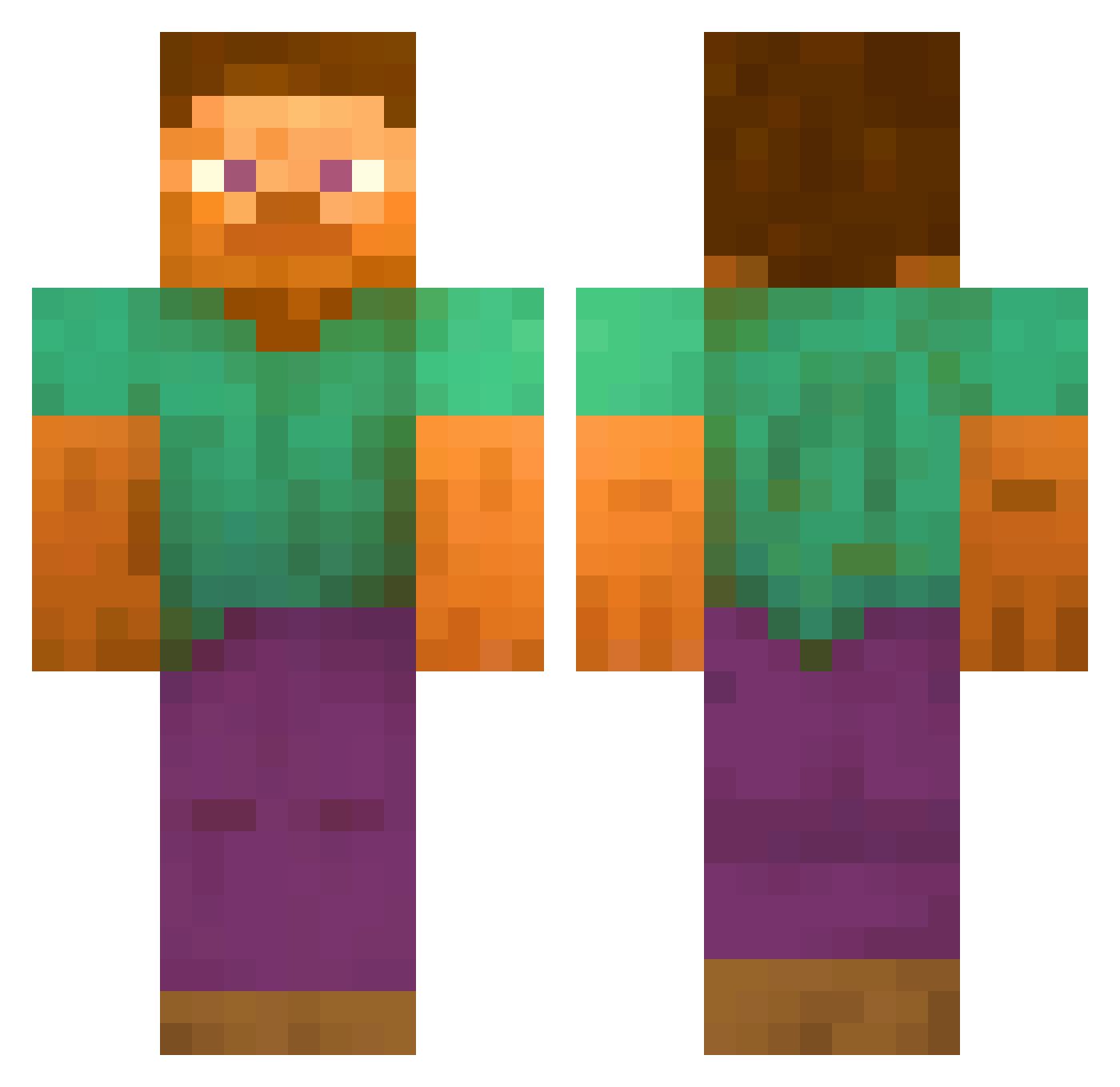 GreatIce Minecraft skin, front and back view