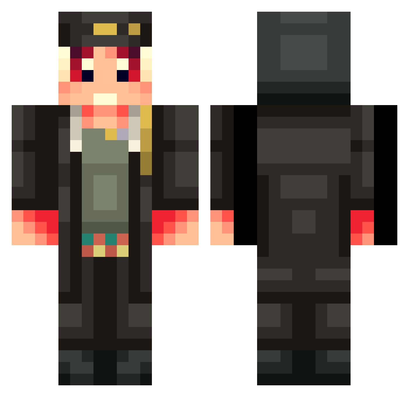 somiiii_ Minecraft skin, front and back view