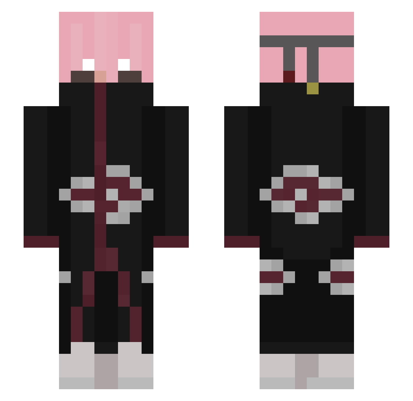 Astr0L0gical Minecraft skin, front and back view