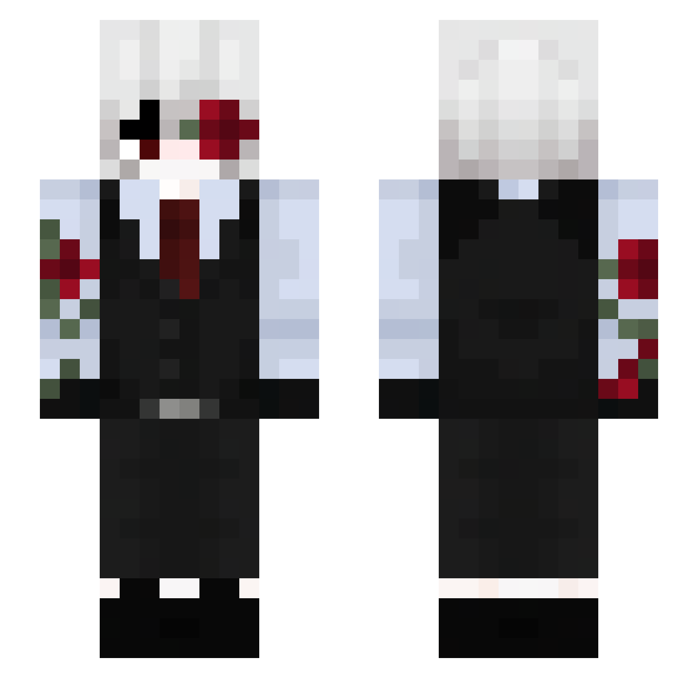 Foolith Minecraft skin, front and back view
