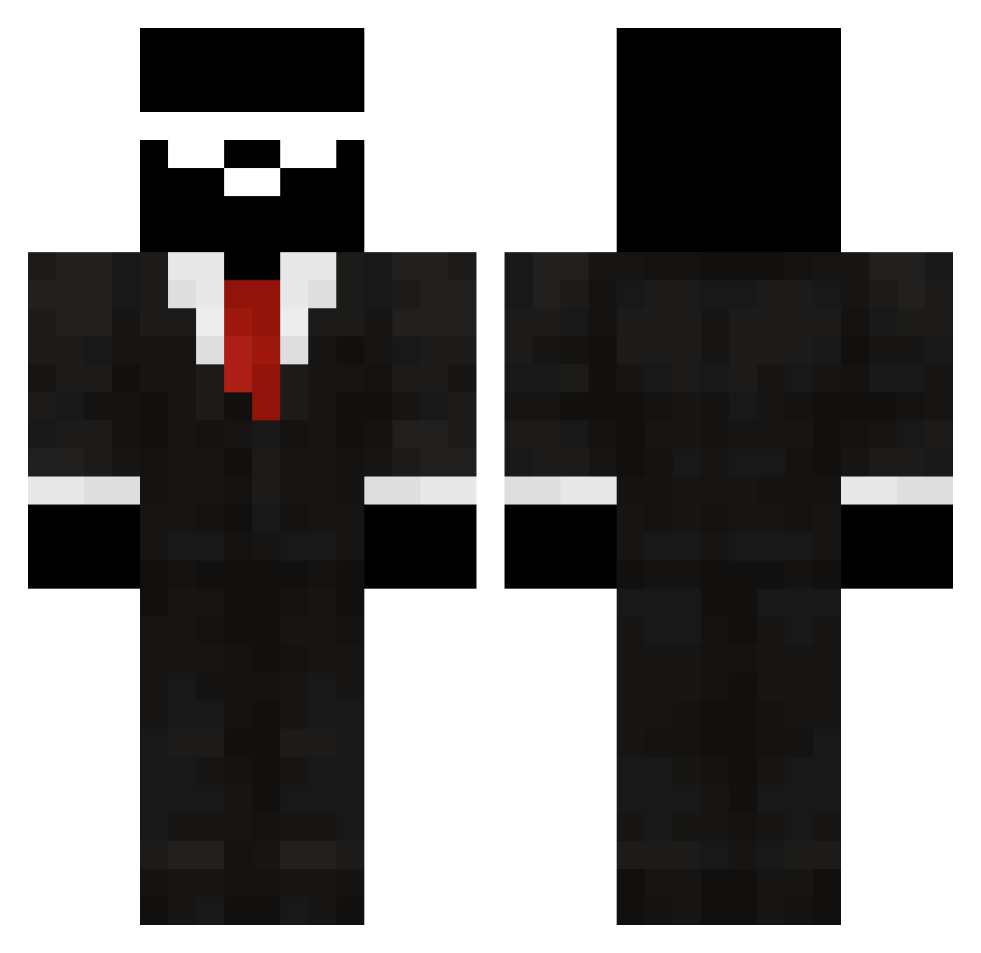 Patro08 Minecraft skin, front and back view