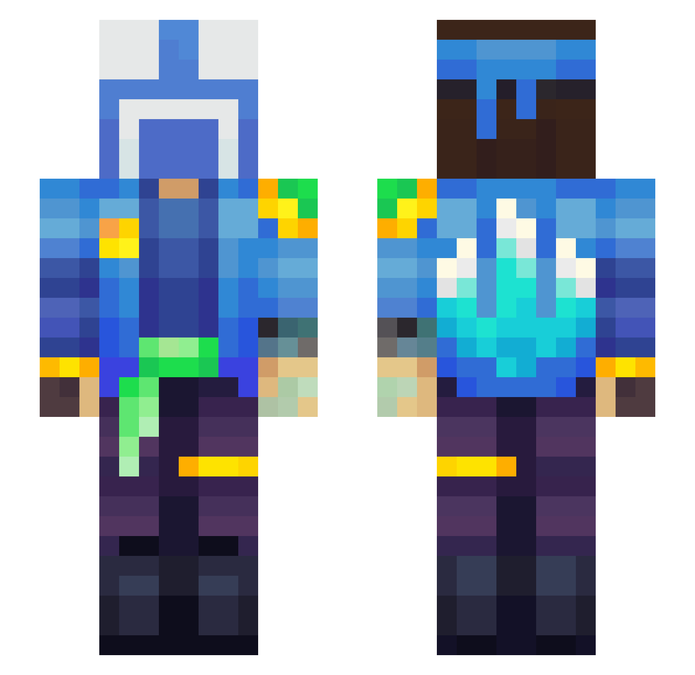 ItsTheNathan Minecraft skin, front and back view