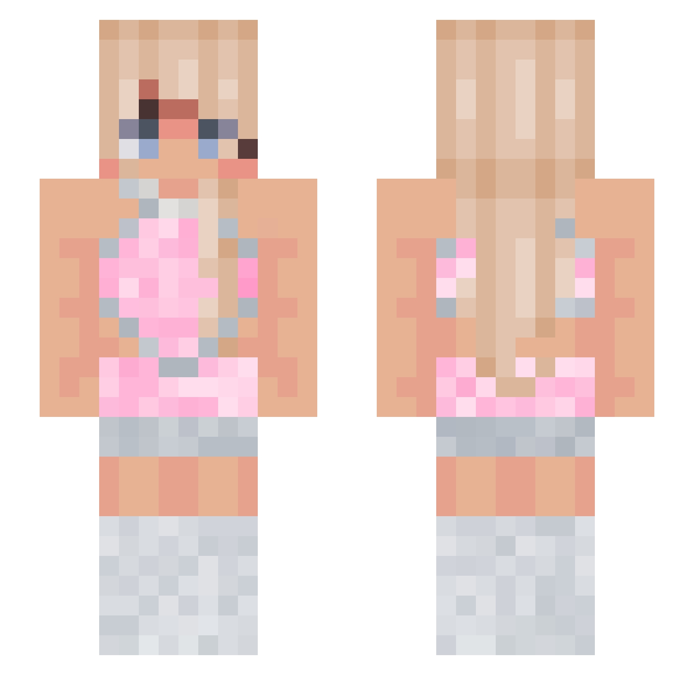 TheHolyP00 Minecraft skin, front and back view
