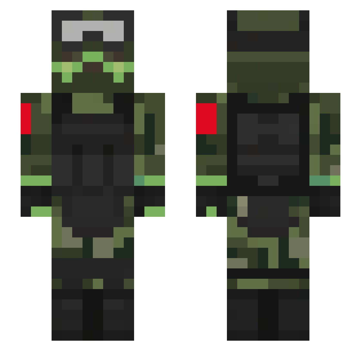ManuelFH Minecraft skin, front and back view