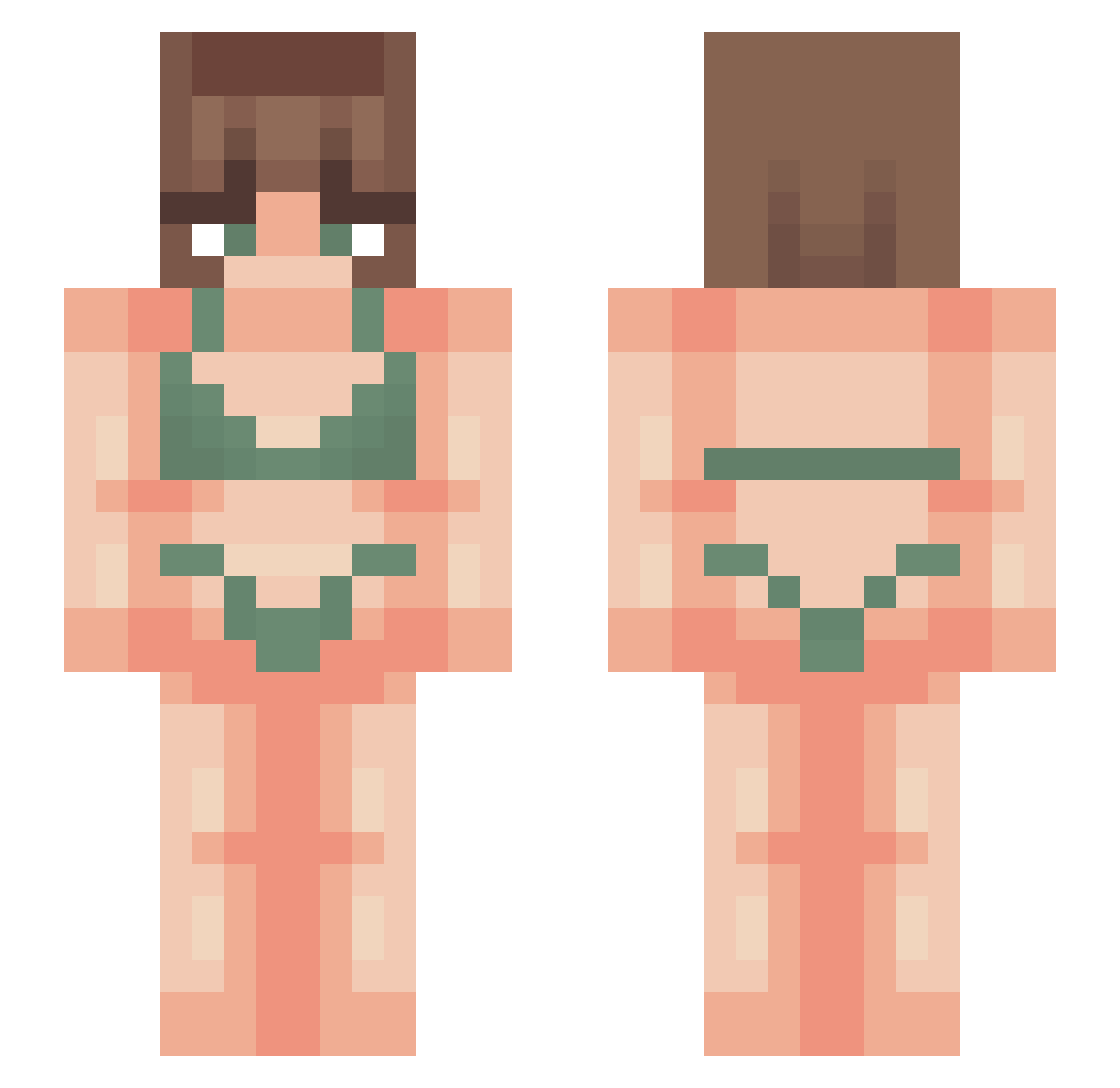 Till210 Minecraft skin, front and back view