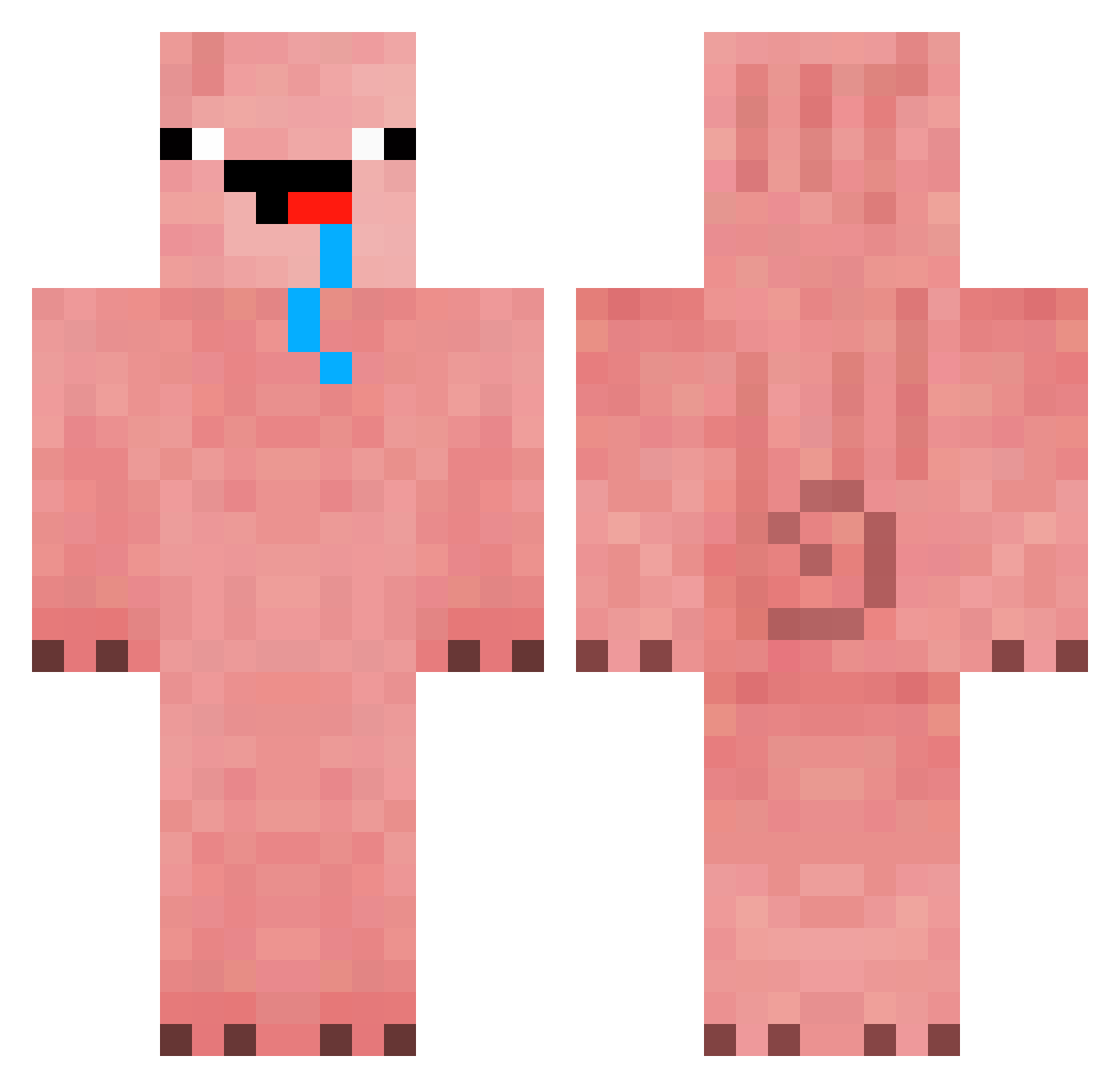 porco99 Minecraft skin, front and back view
