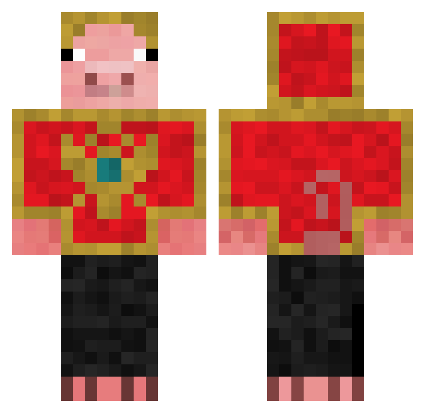 kwondohyun923 Minecraft skin, front and back view