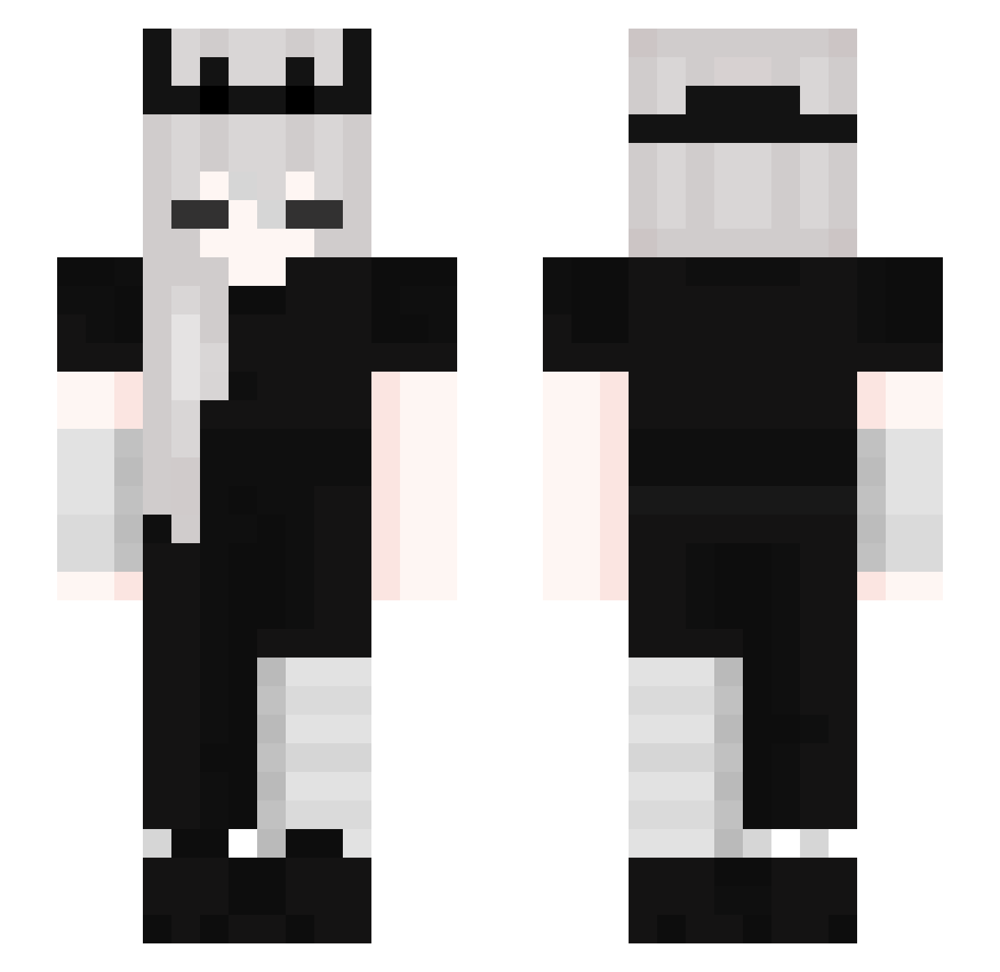 Casmella Minecraft skin, front and back view