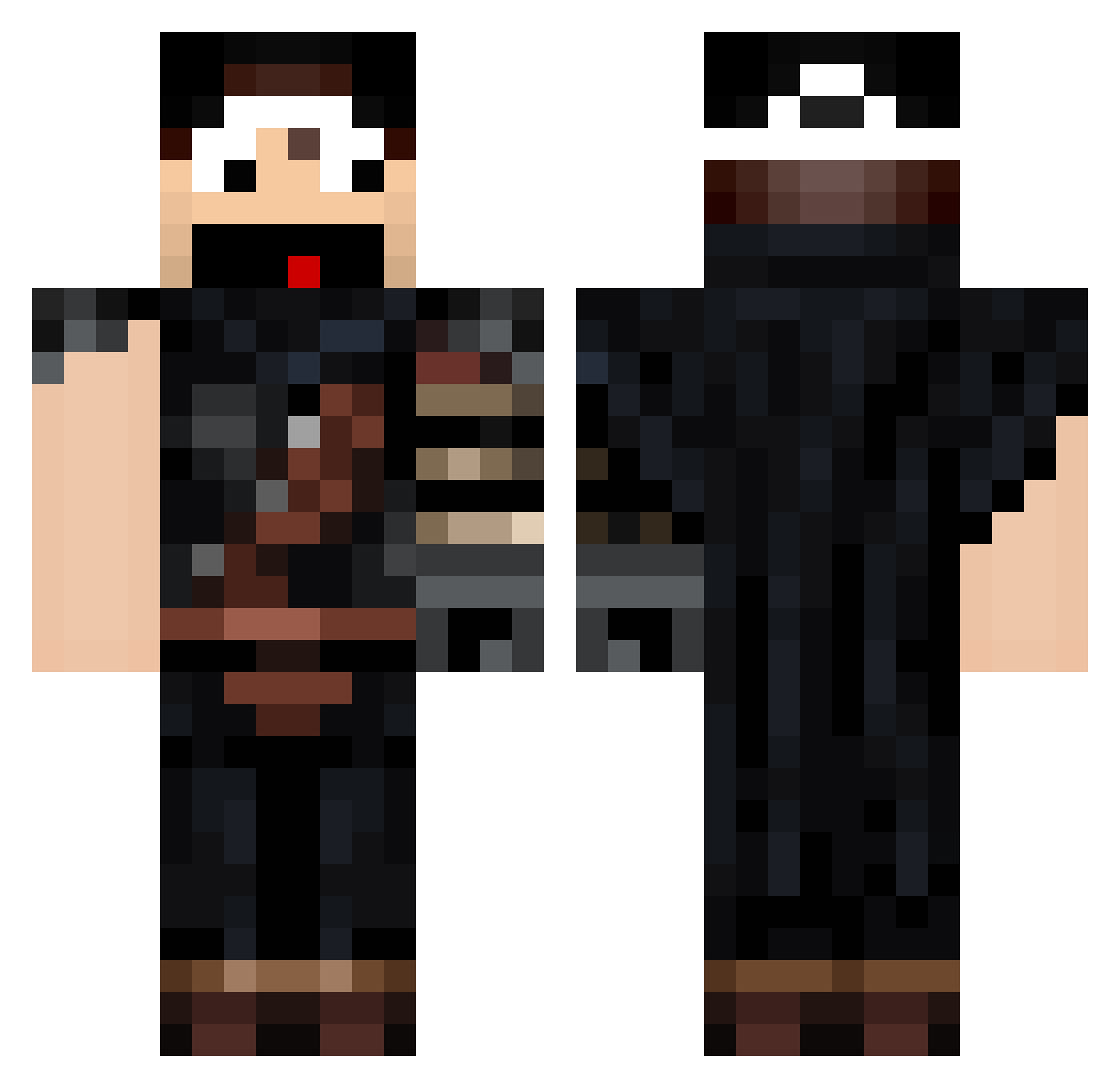 wDarkiih Minecraft skin, front and back view
