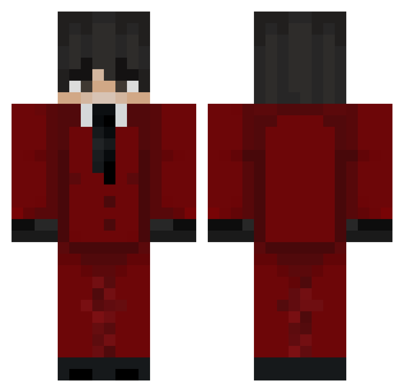 ta234 Minecraft skin, front and back view