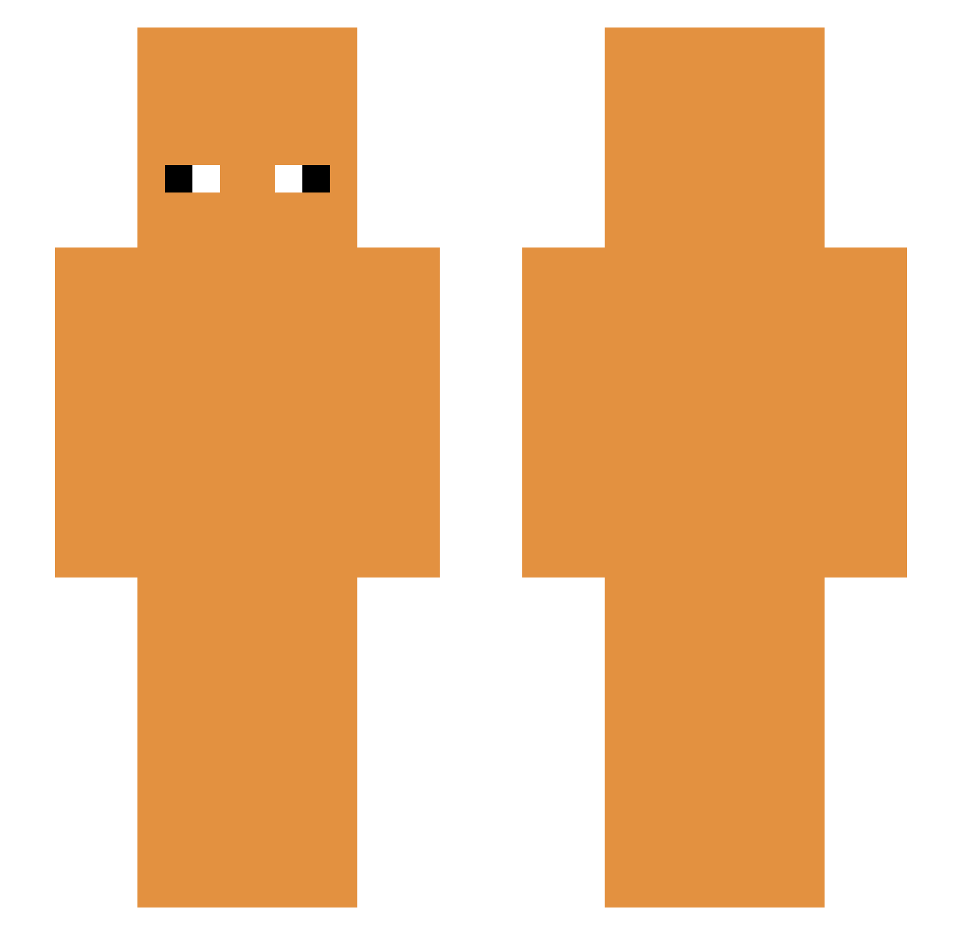 4yhxn Minecraft skin, front and back view