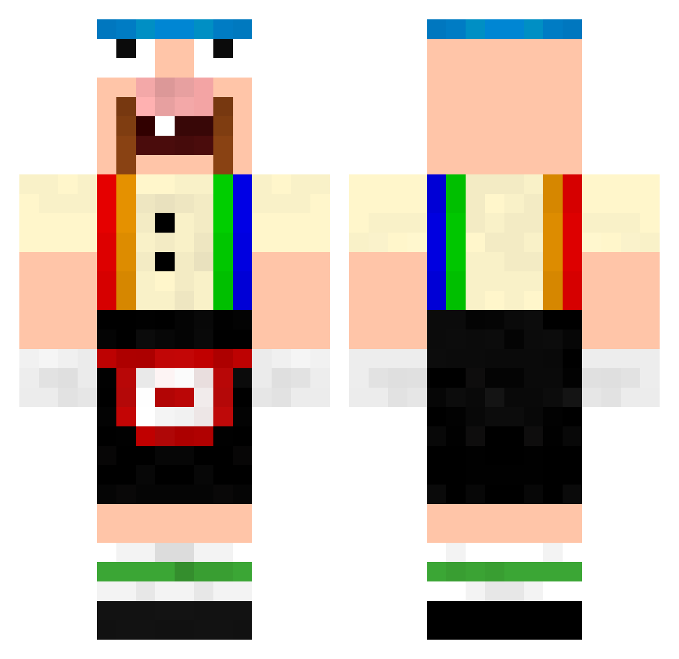 Fxliperz Minecraft skin, front and back view