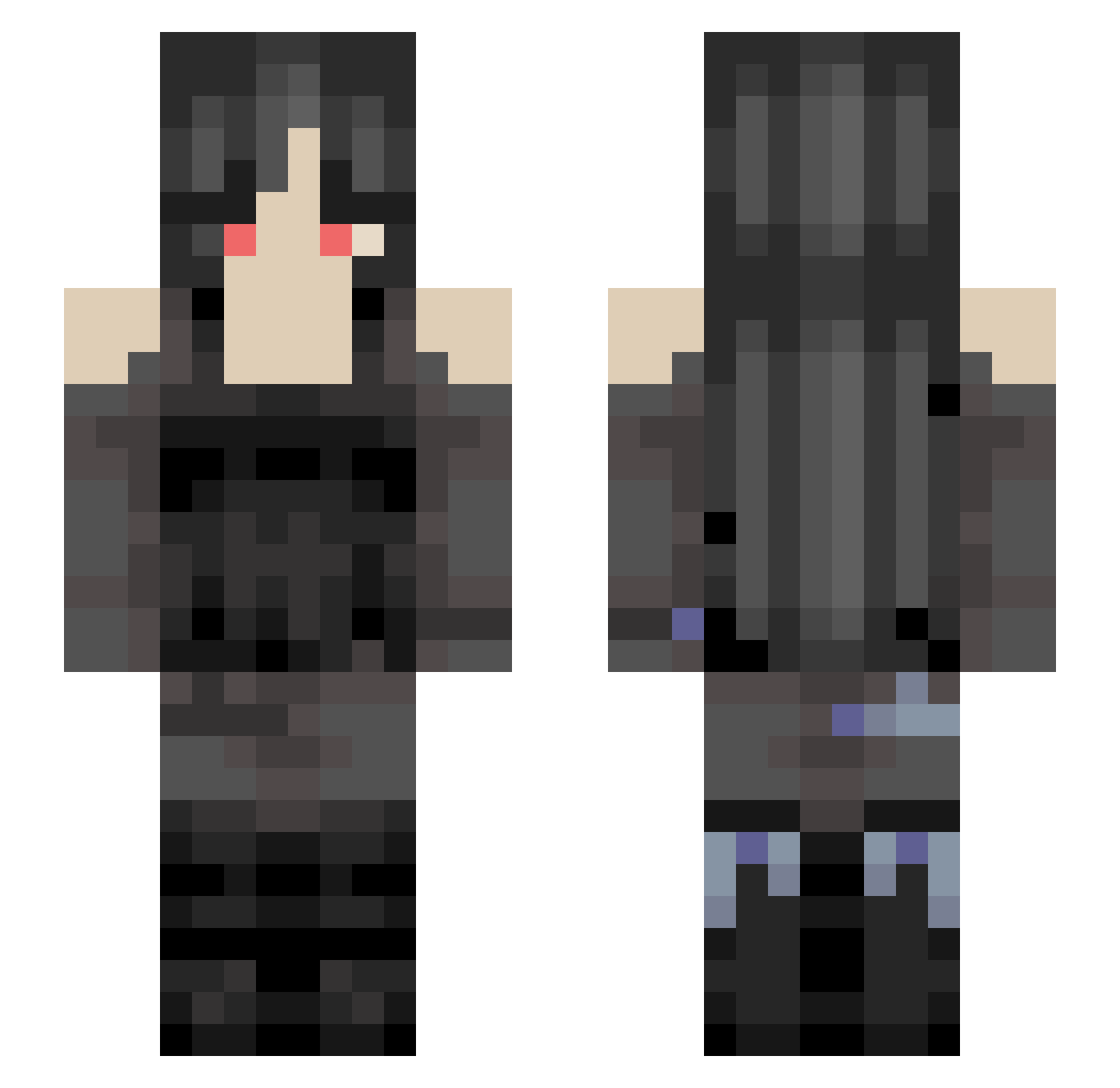 Skepsis22 Minecraft skin, front and back view
