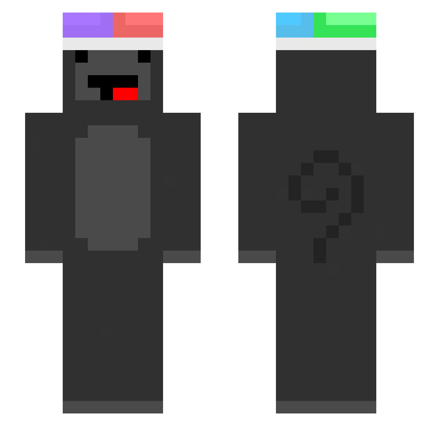 Cept Minecraft skin, front and back view