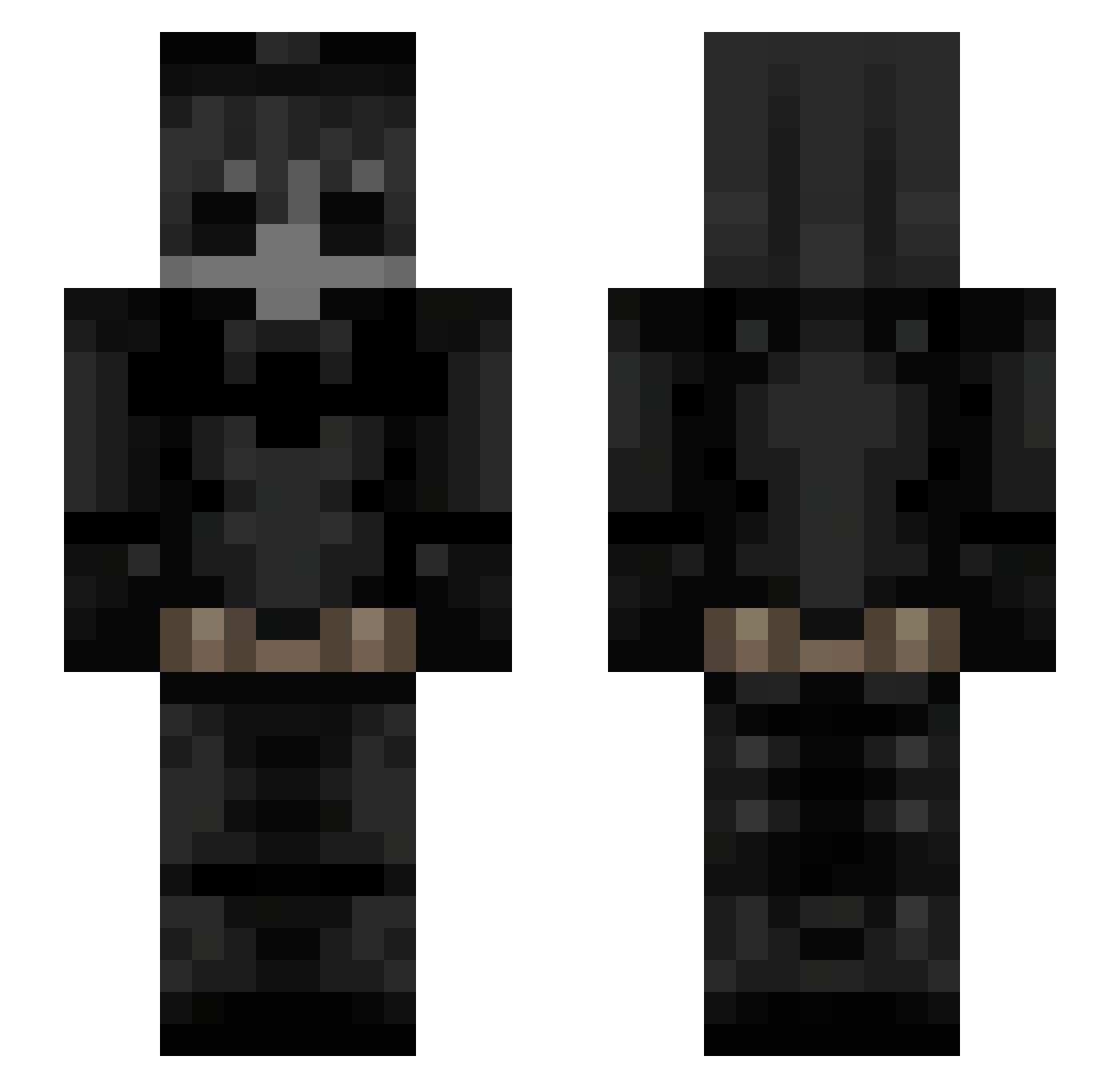 Choz4n Minecraft skin, front and back view