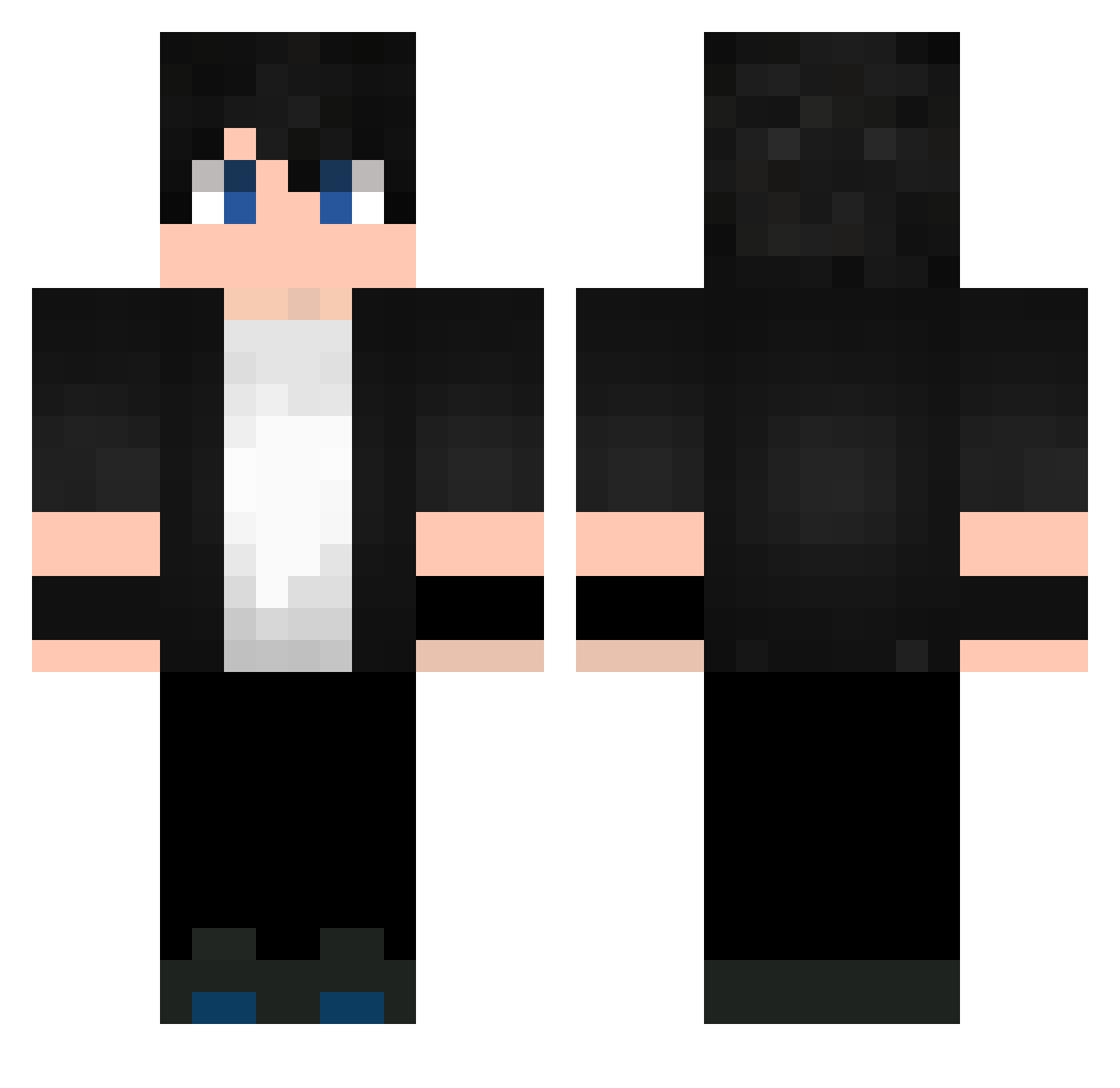 RTshing Minecraft skin, front and back view