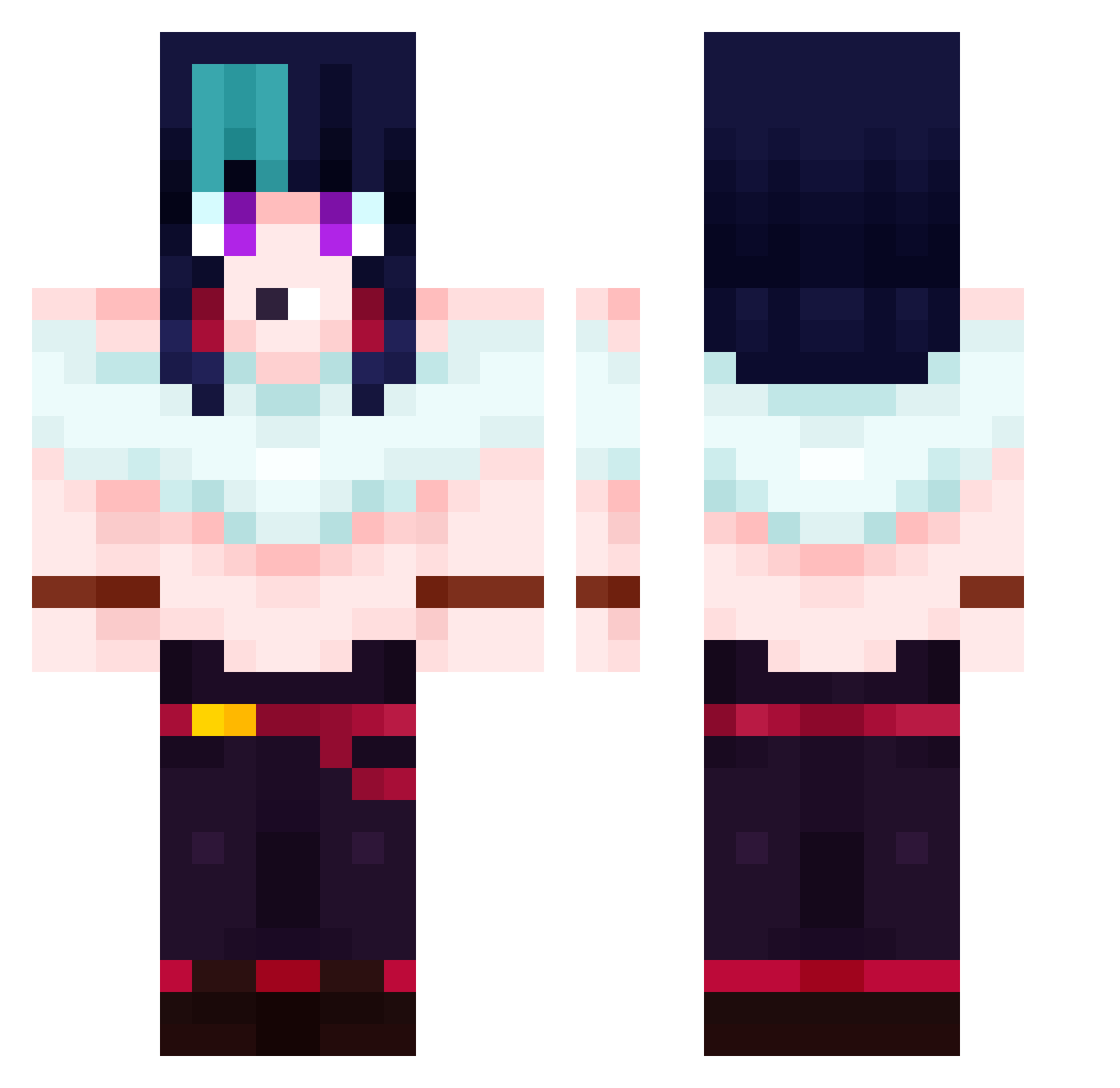 FLY88QQ883WIN Minecraft skin, front and back view