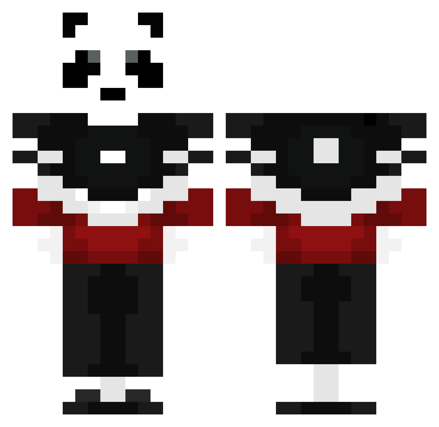 YurtTheTurt Minecraft skin, front and back view