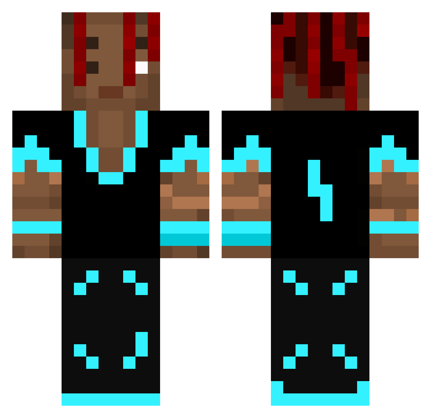 CentZ Minecraft skin, front and back view
