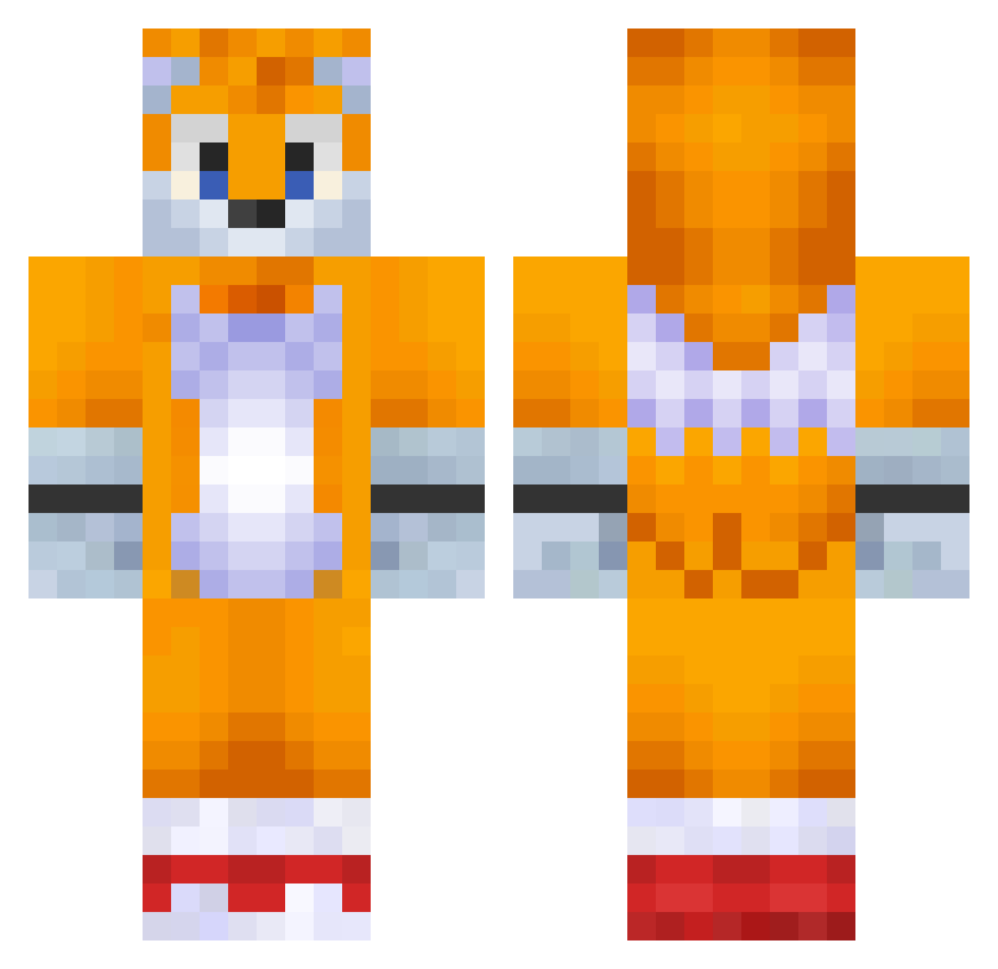 Foxyy88 Minecraft skin, front and back view