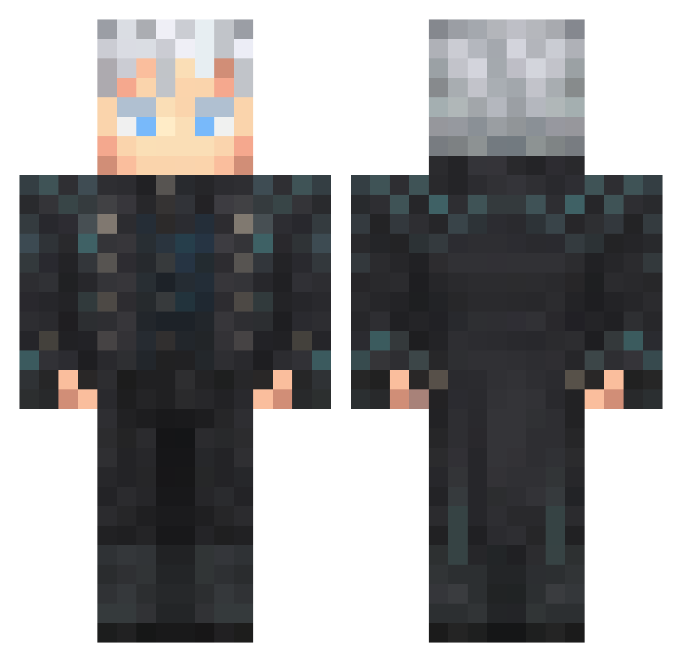 haracross Minecraft skin, front and back view