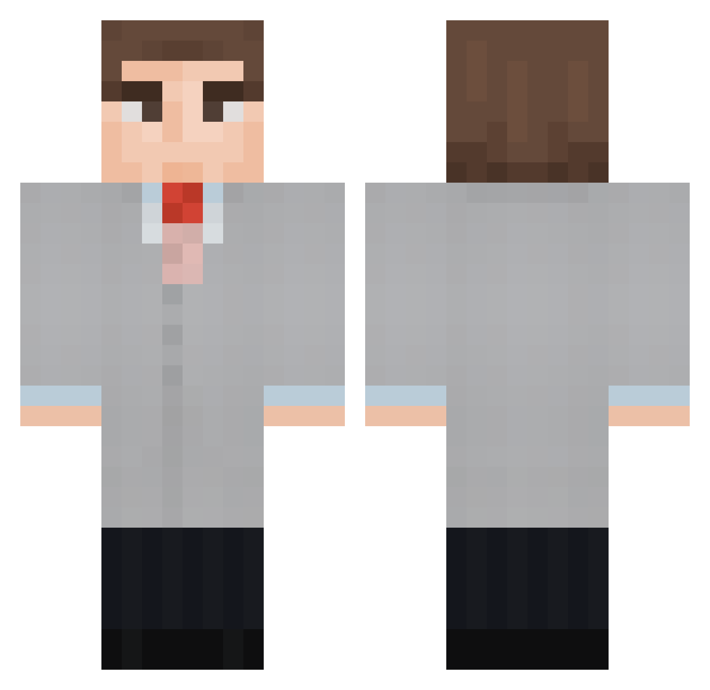 shlummie Minecraft skin, front and back view