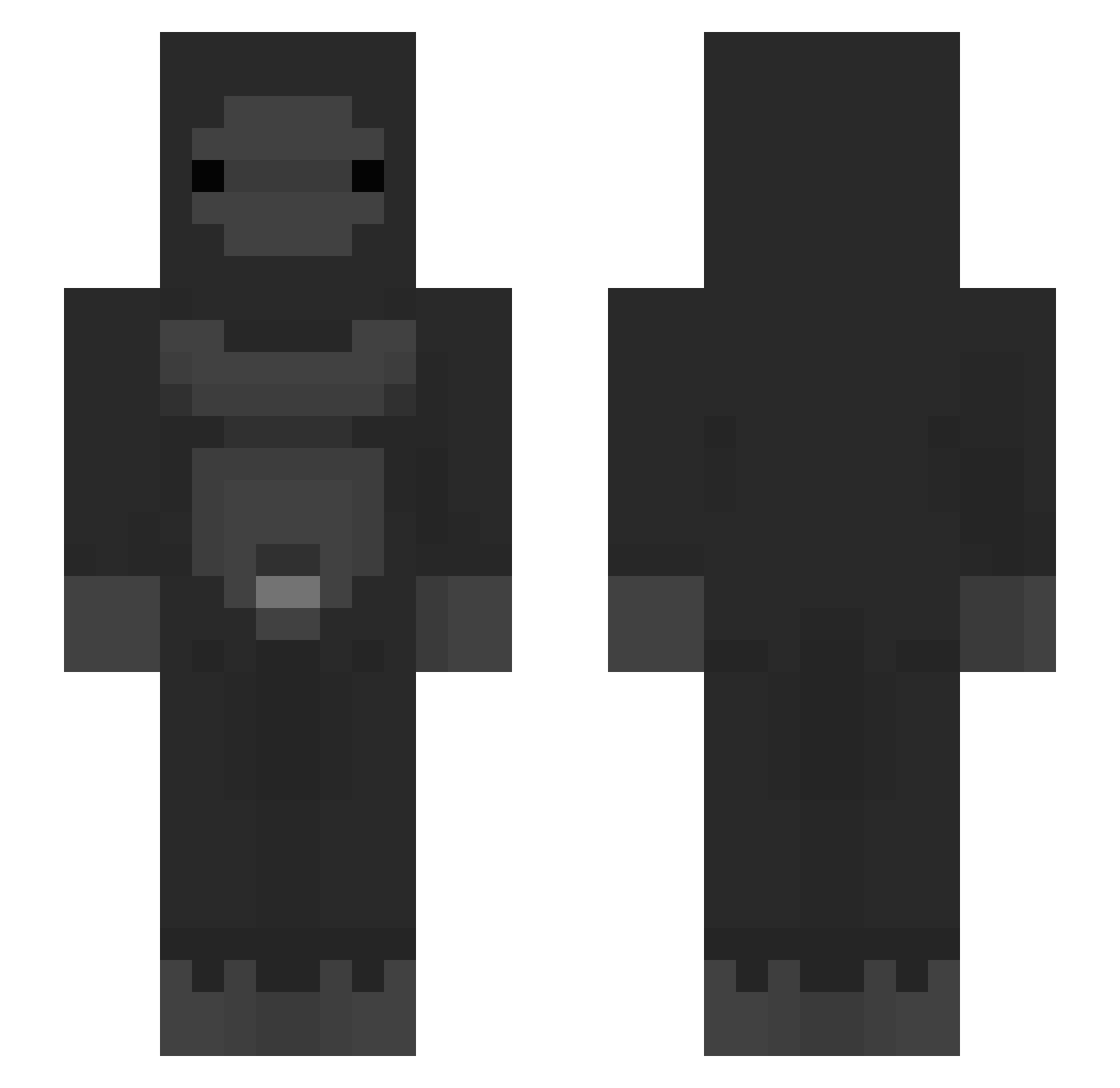 Tolfdir Minecraft skin, front and back view