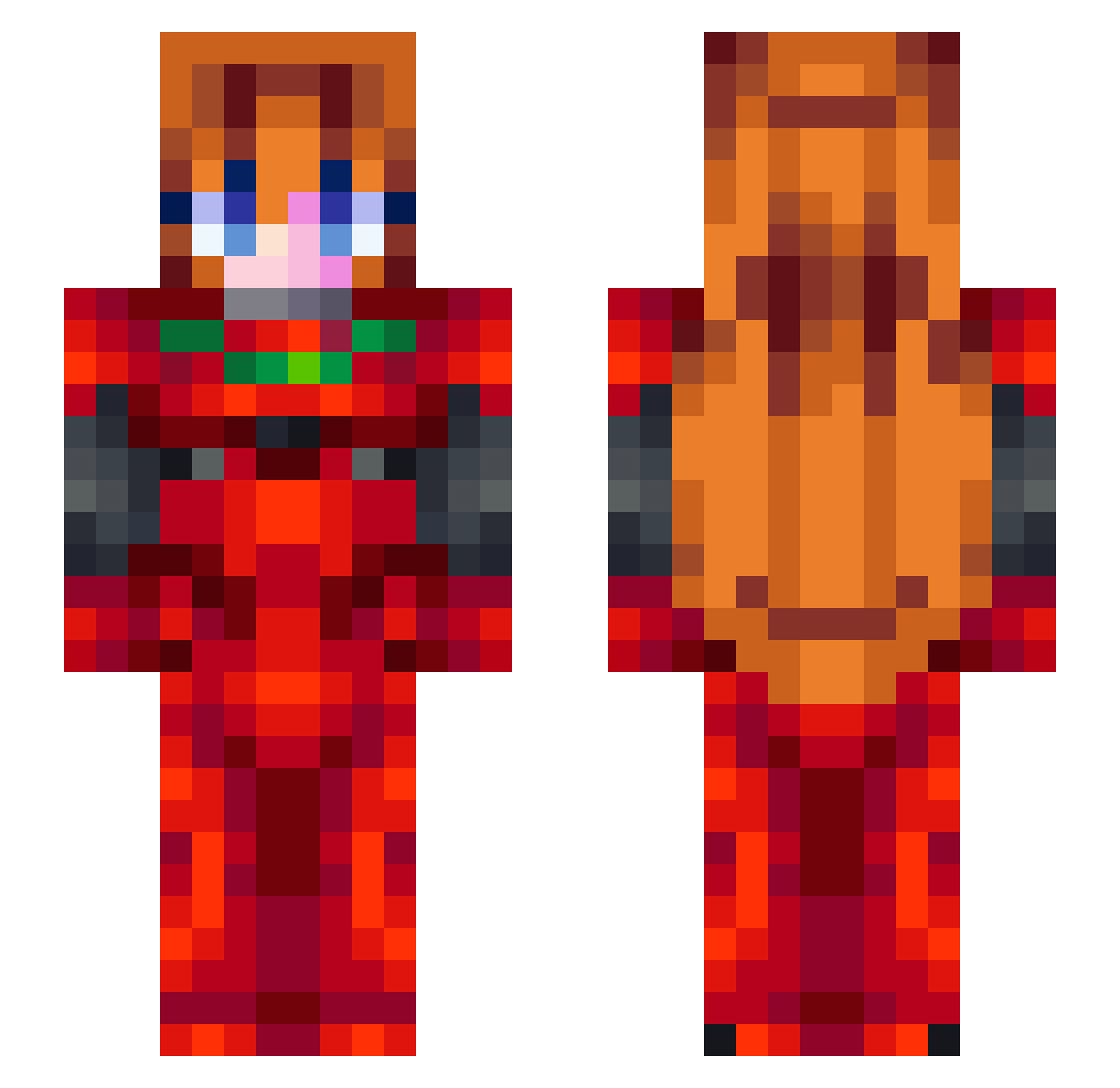Erexavor_ Minecraft skin, front and back view