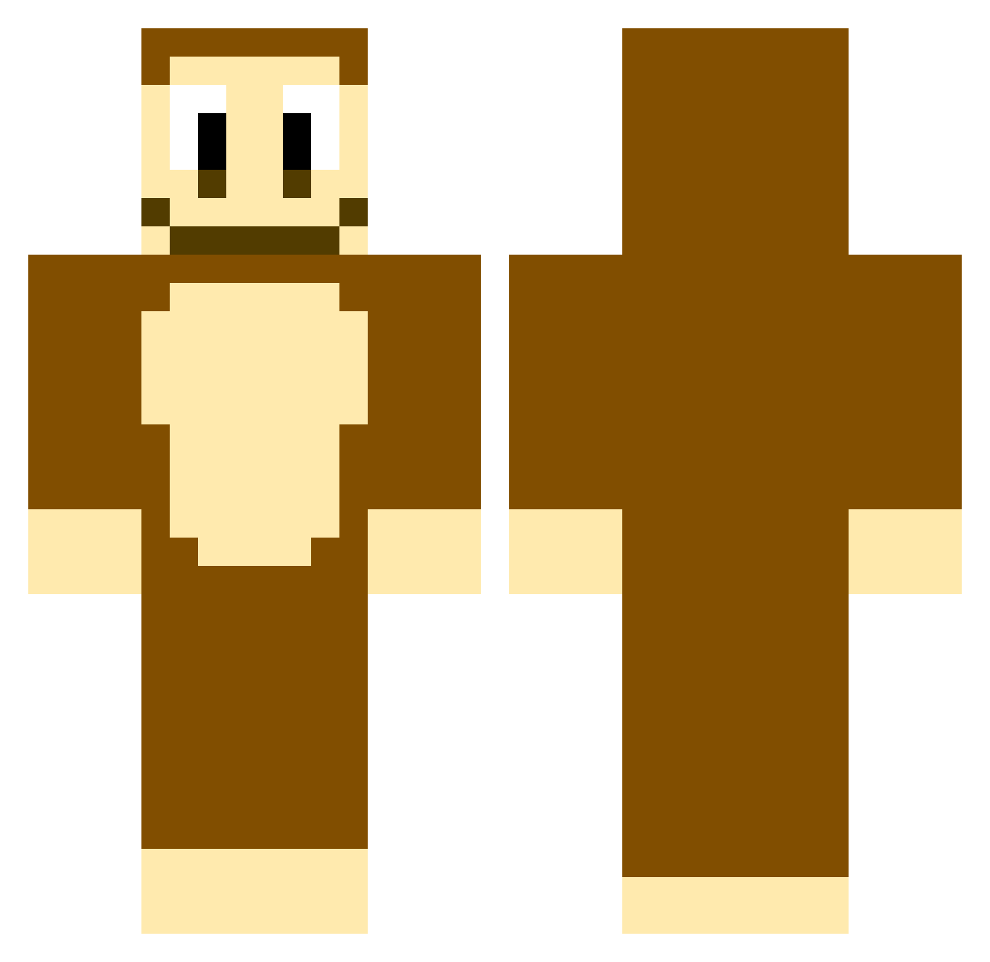 Crombied Minecraft skin, front and back view