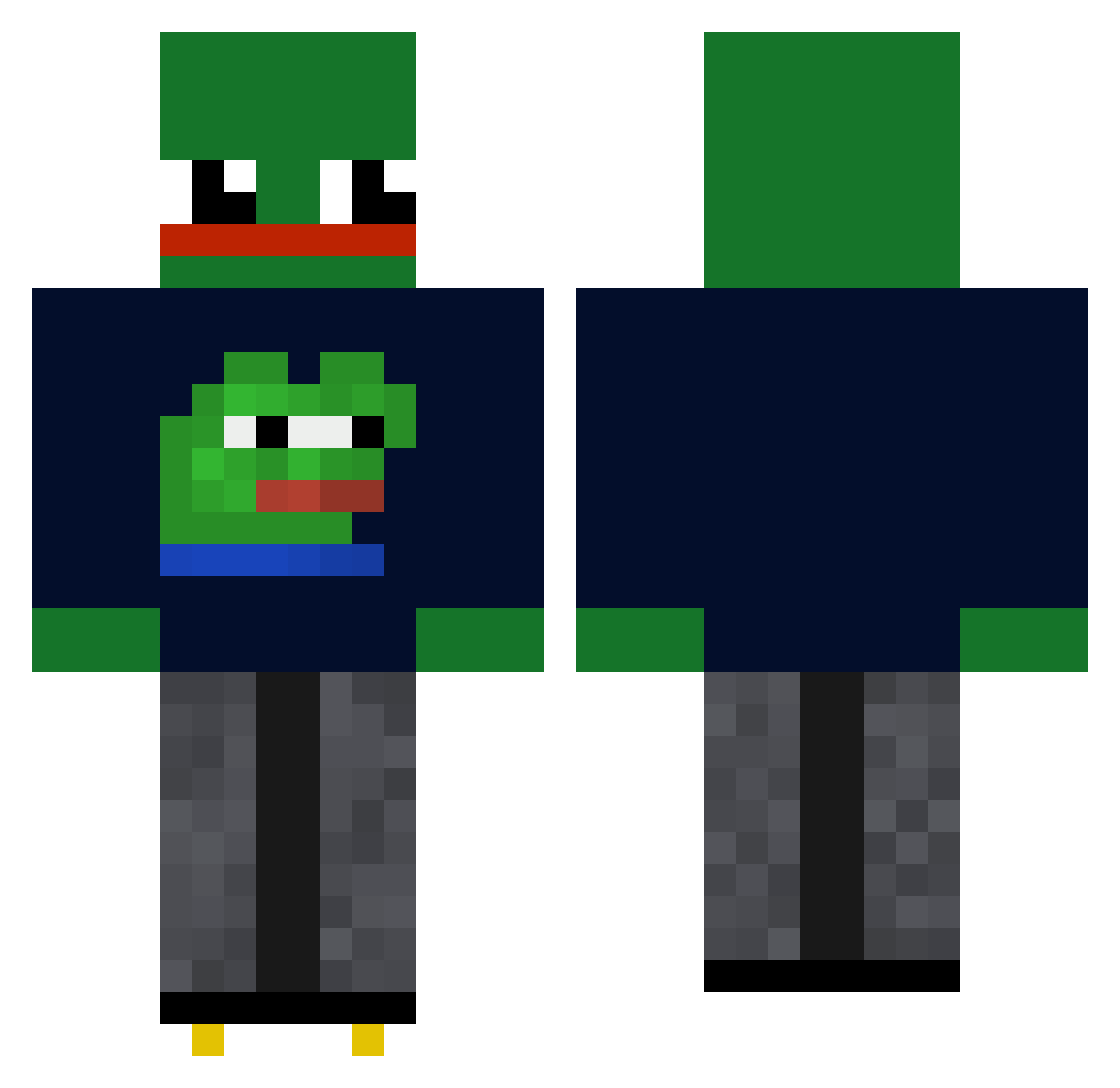 Profetaa Minecraft skin, front and back view