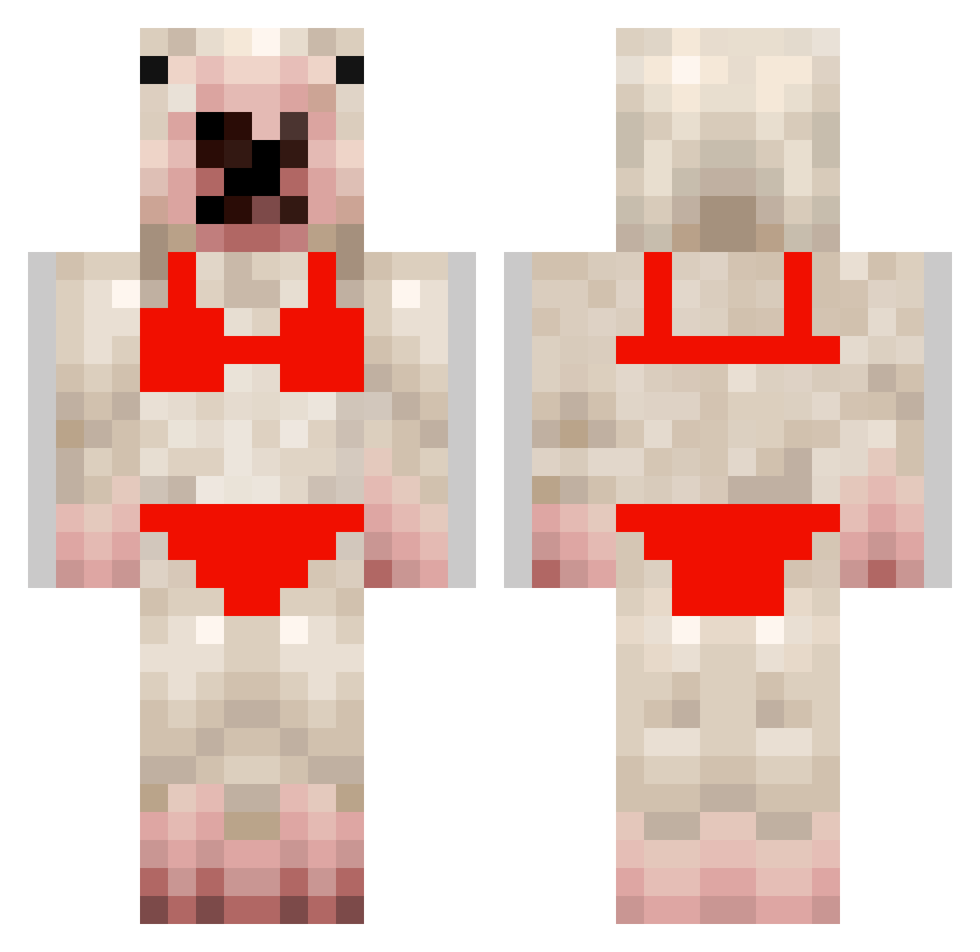 Giwi2335 Minecraft skin, front and back view